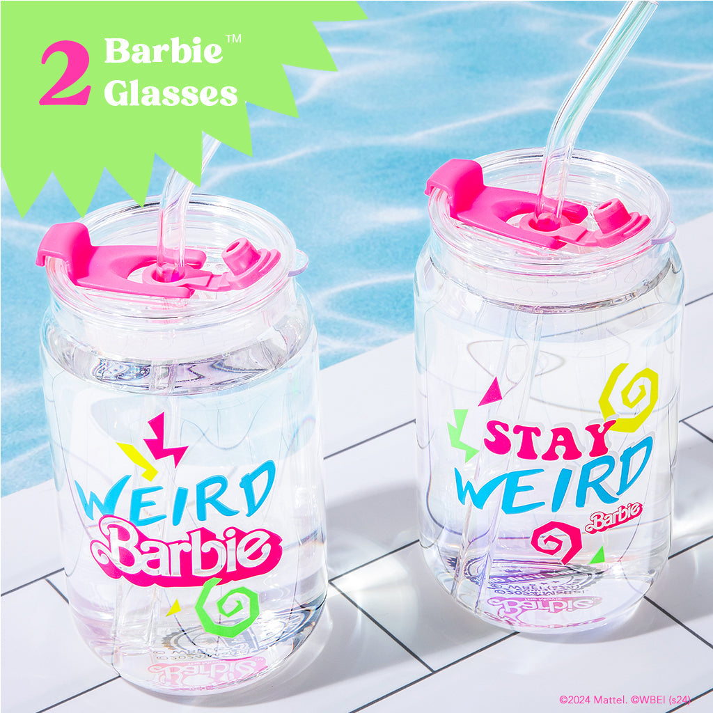Barbie™ the Movie X Dragon Glassware® Weird Barbie™ Drinking Glasses - Image 4