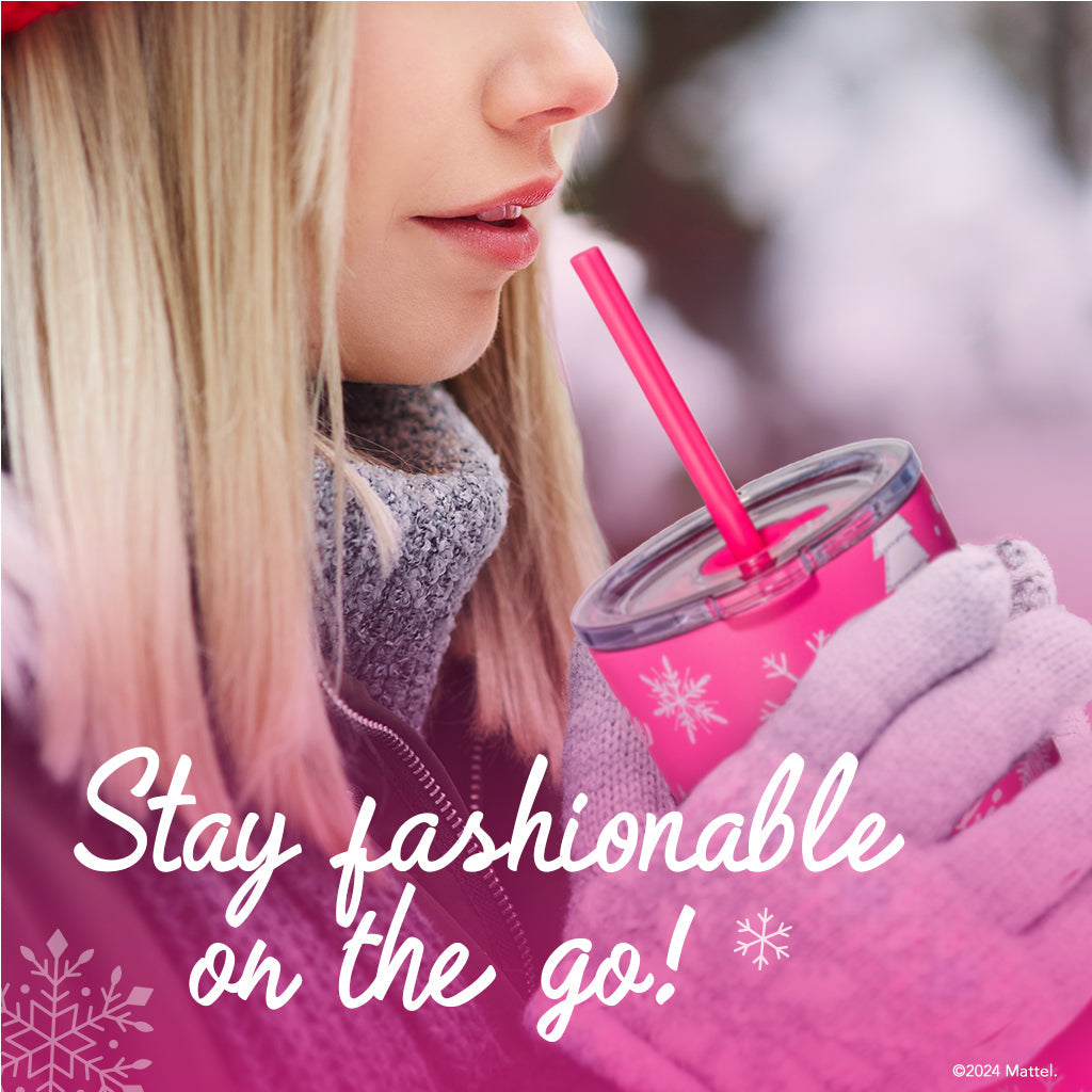 Barbie™ Pink Christmas Tumbler - Image 6