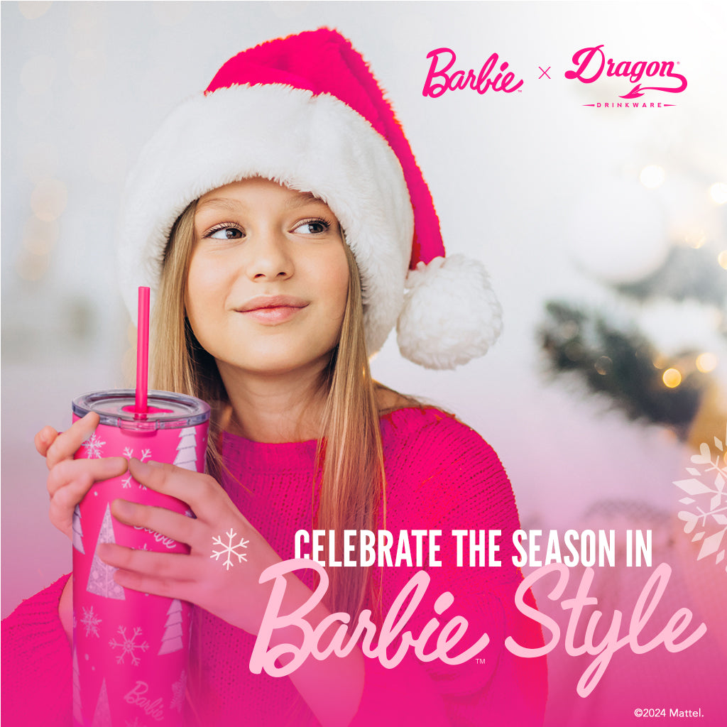 Barbie™ Pink Christmas Tumbler - Image 7