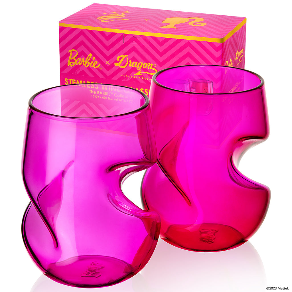 Barbie™ X Dragon Glassware® Stemless Wine Glasses - Image 15
