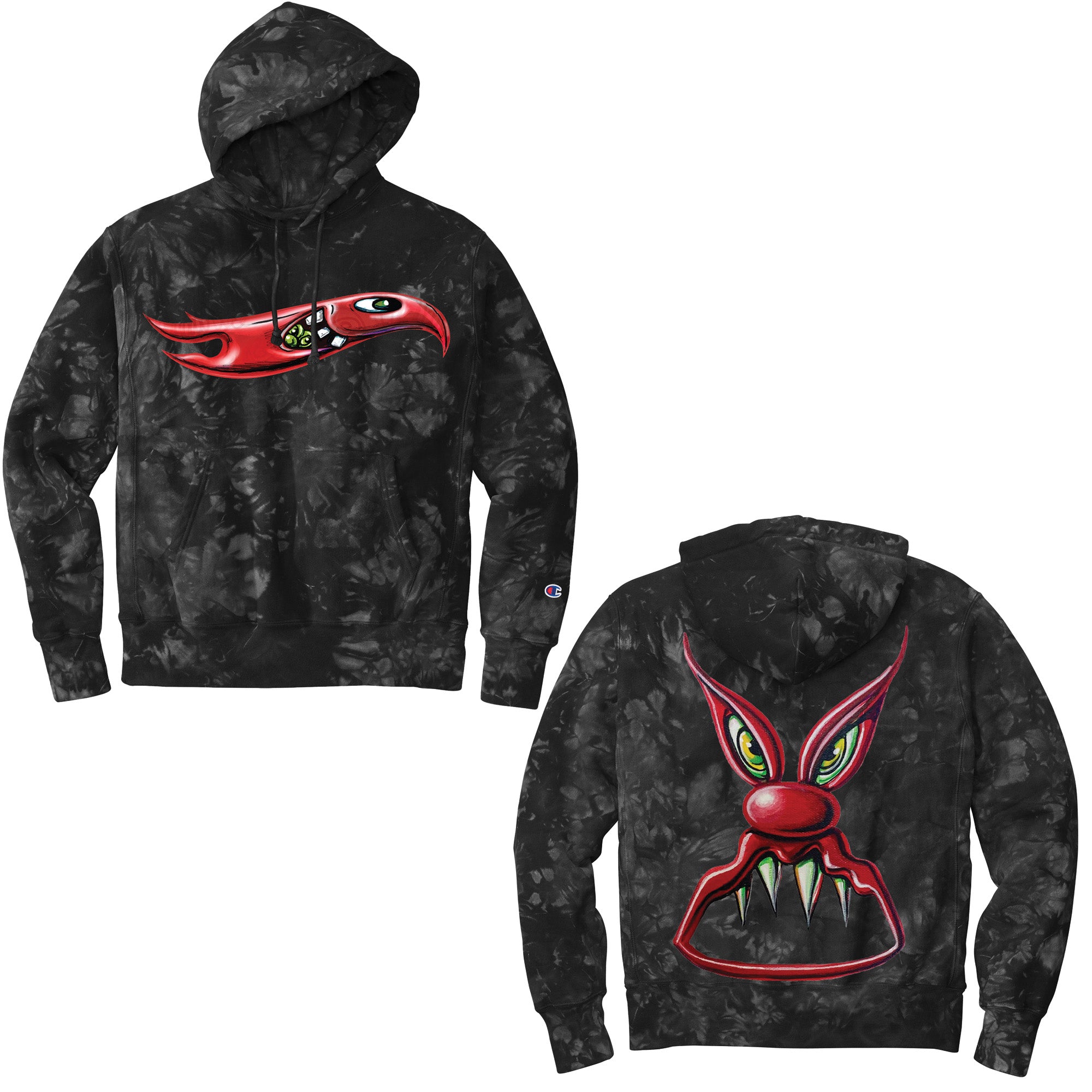 Hot Wheels x Kenny Scharf Black Tie Dye Hoodie - Image 10