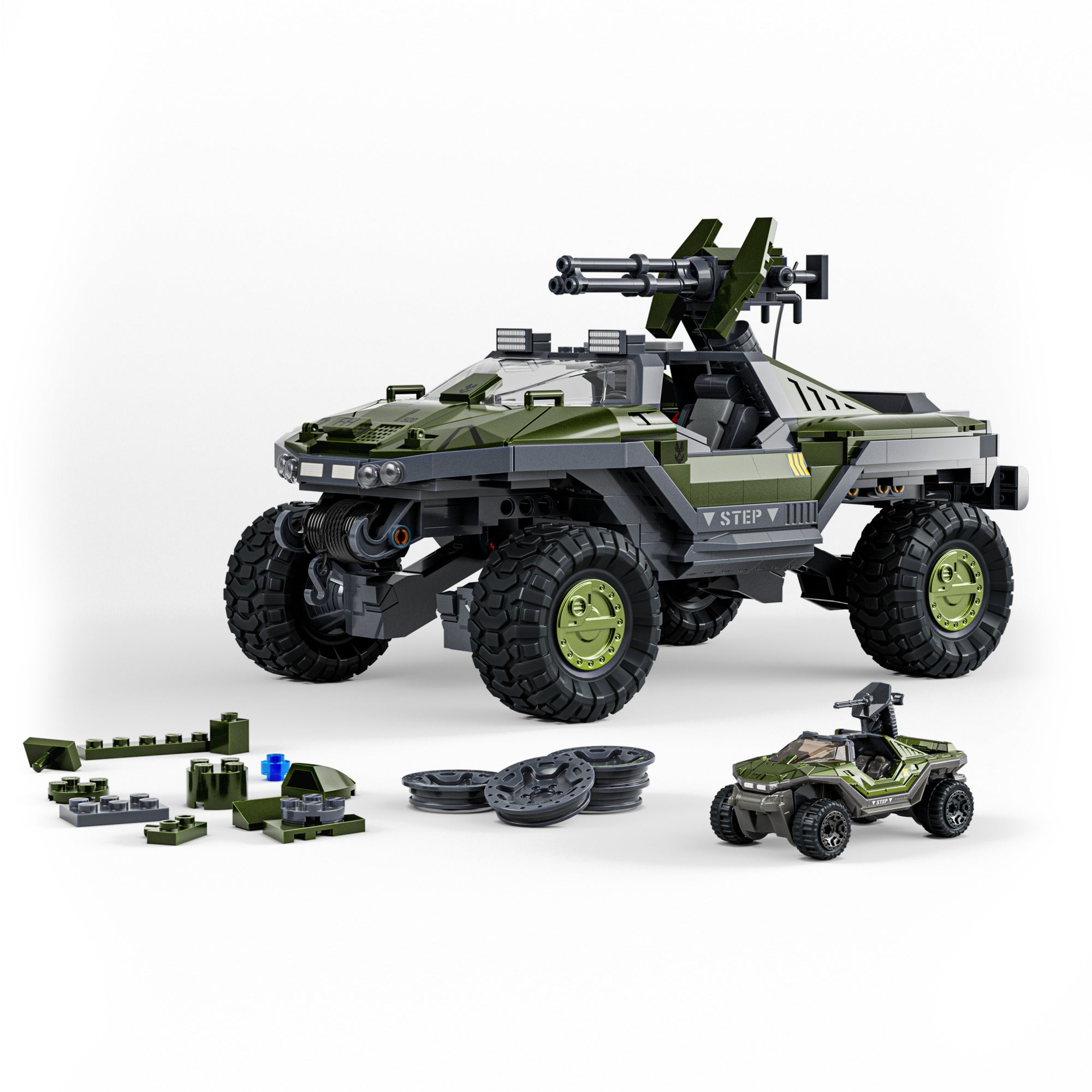Mattel Brick Shop Hot Wheels Halo UNSC M12 Warthog Building Set - Image 7