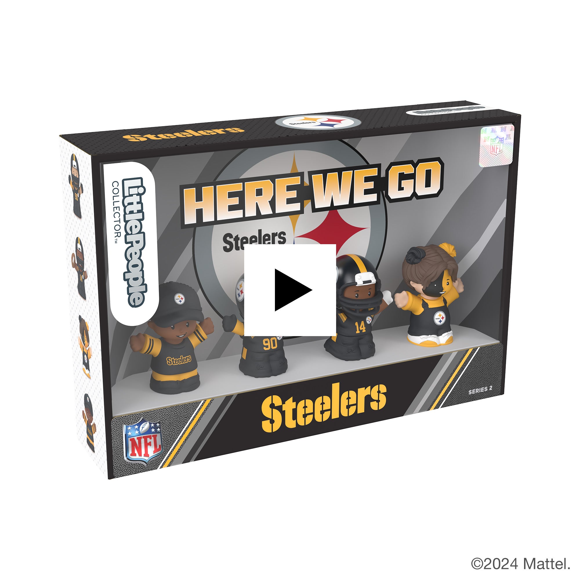 Little People Collector Pittsburgh Steelers Alternate Jersey Figure Set - Image 9