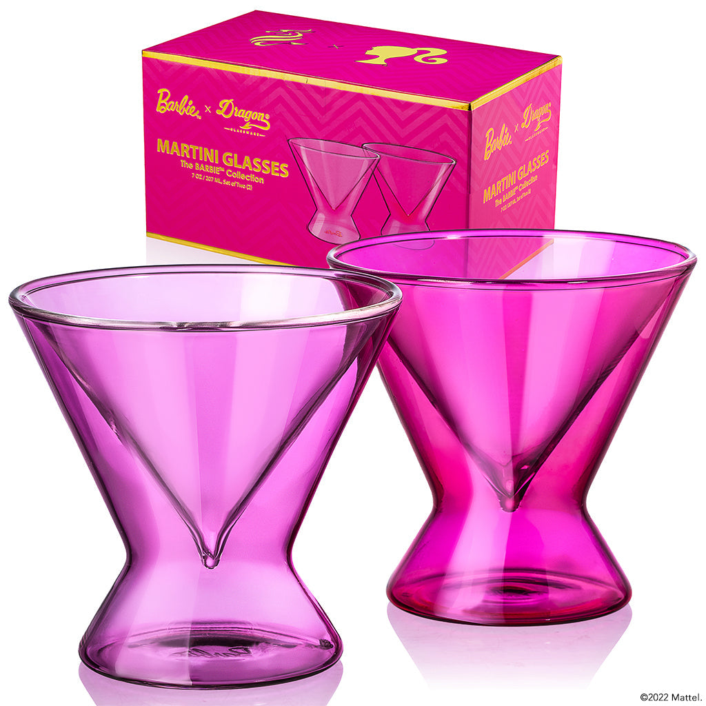 Barbie™ X Dragon Glassware® Stemless Martini Glasses - Image 9