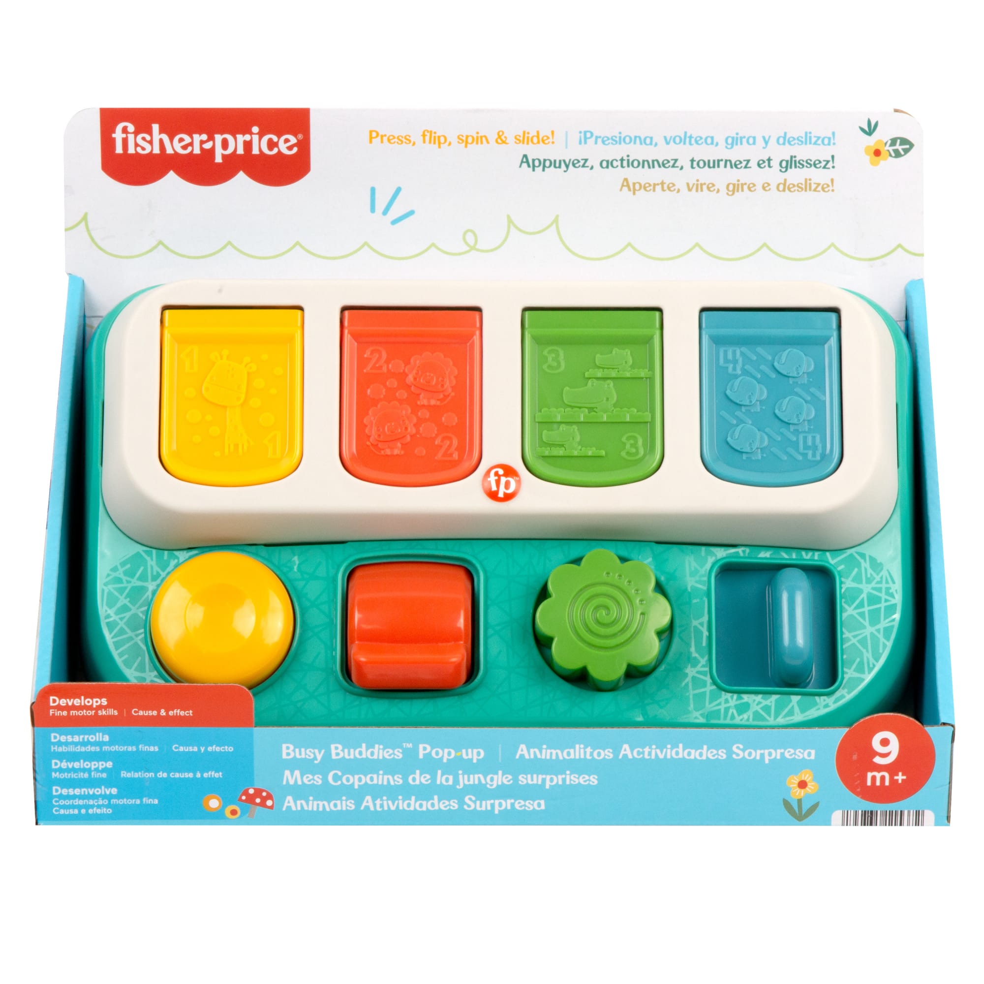 Fisher-Price Busy Buddies Pop-Up Infant Fine Motor Toy For Ages 9+ Months - Image 6