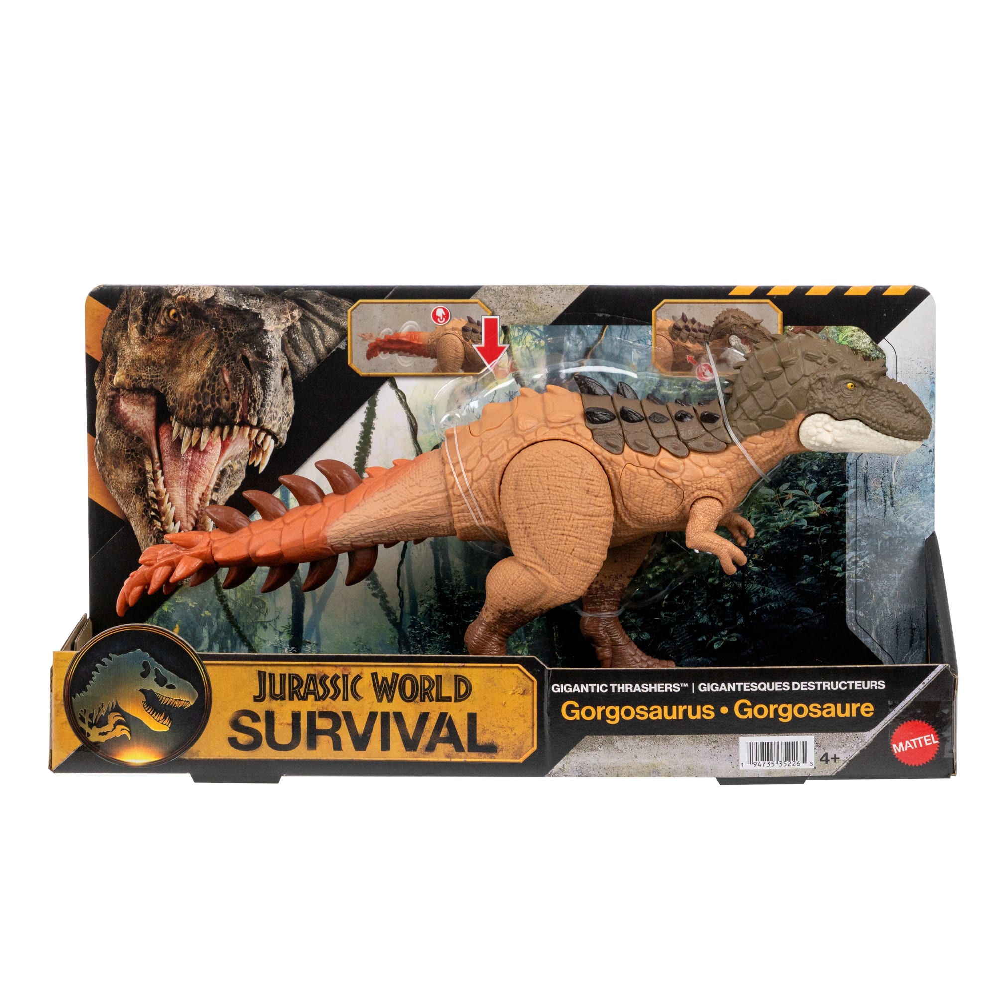 Jurassic World Gigantic Thrashers Gorgosaurus Dinosaur Action Figure Toy. 2 Attacks & EVolve Feature - Image 6