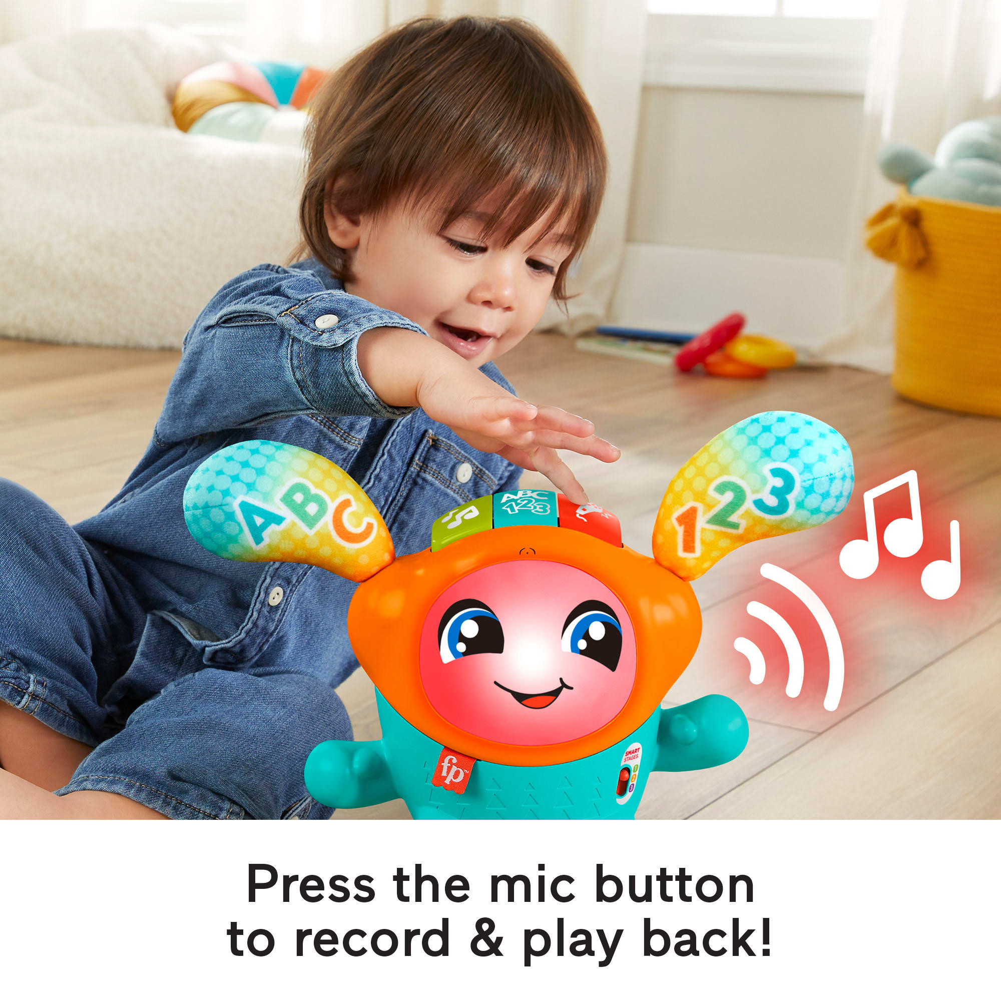 Fisher-Price DJ Bouncin' Beats Electronic Baby & Toddler Learning Toy. Multilanguage Version - Image 4