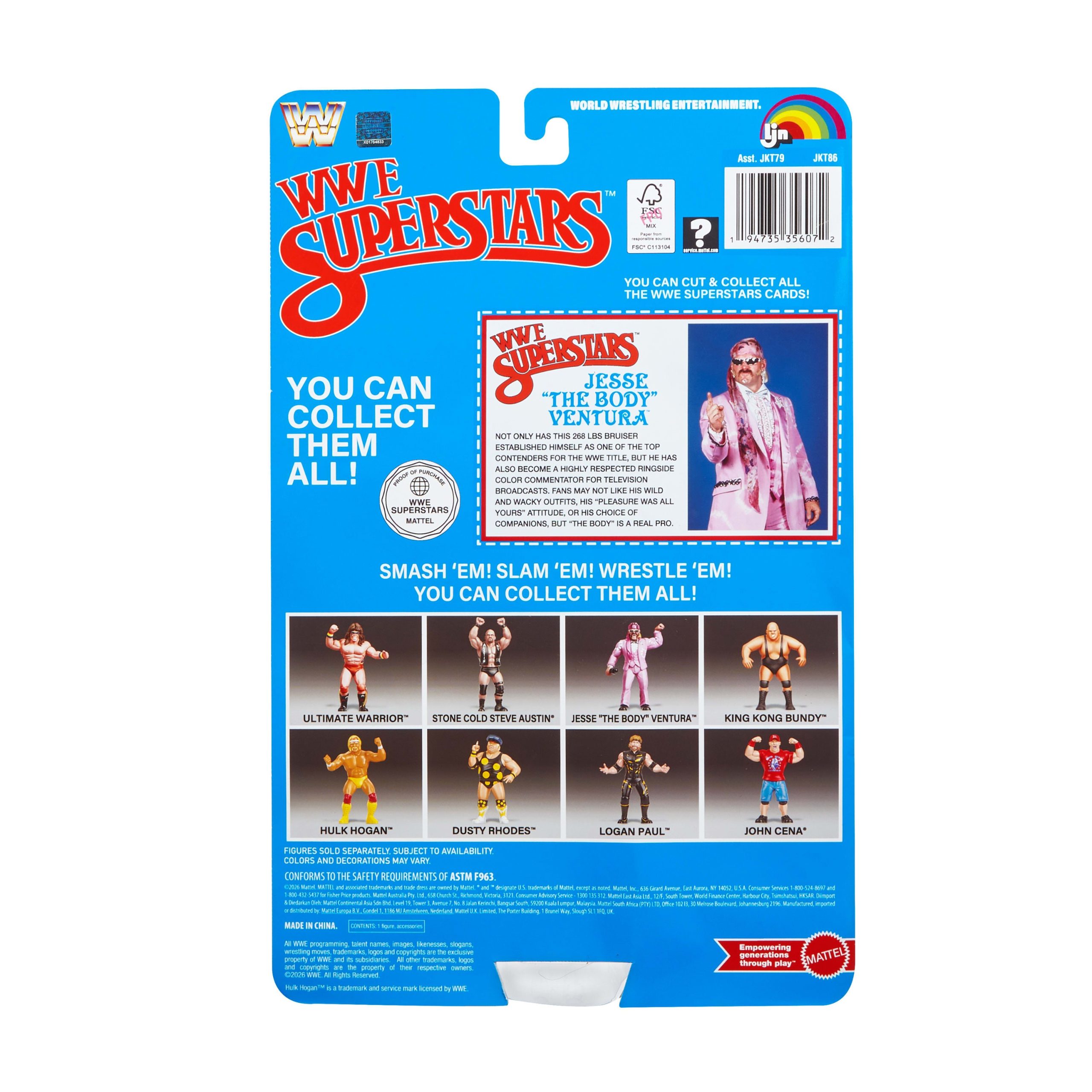 Ljn WWE Superstars Jesse The Body Ventura Action Figure. 1980s Retro 8-Inch Collectible Toy - Image 6