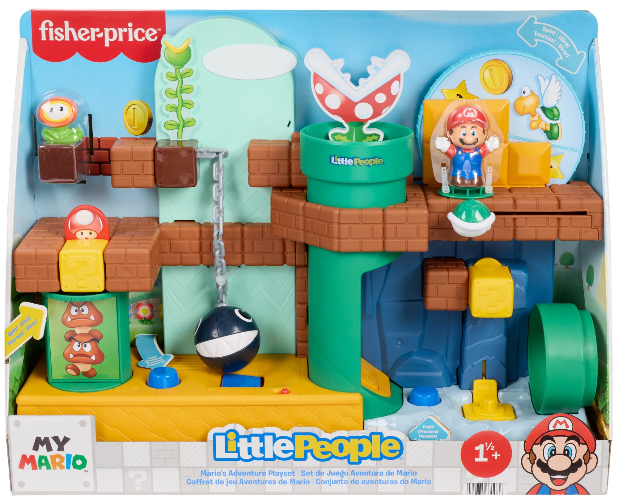 Fisher-Price Little People My Mario Adventure Playset. Musical Toddler Toy With 2 Figures - Image 6