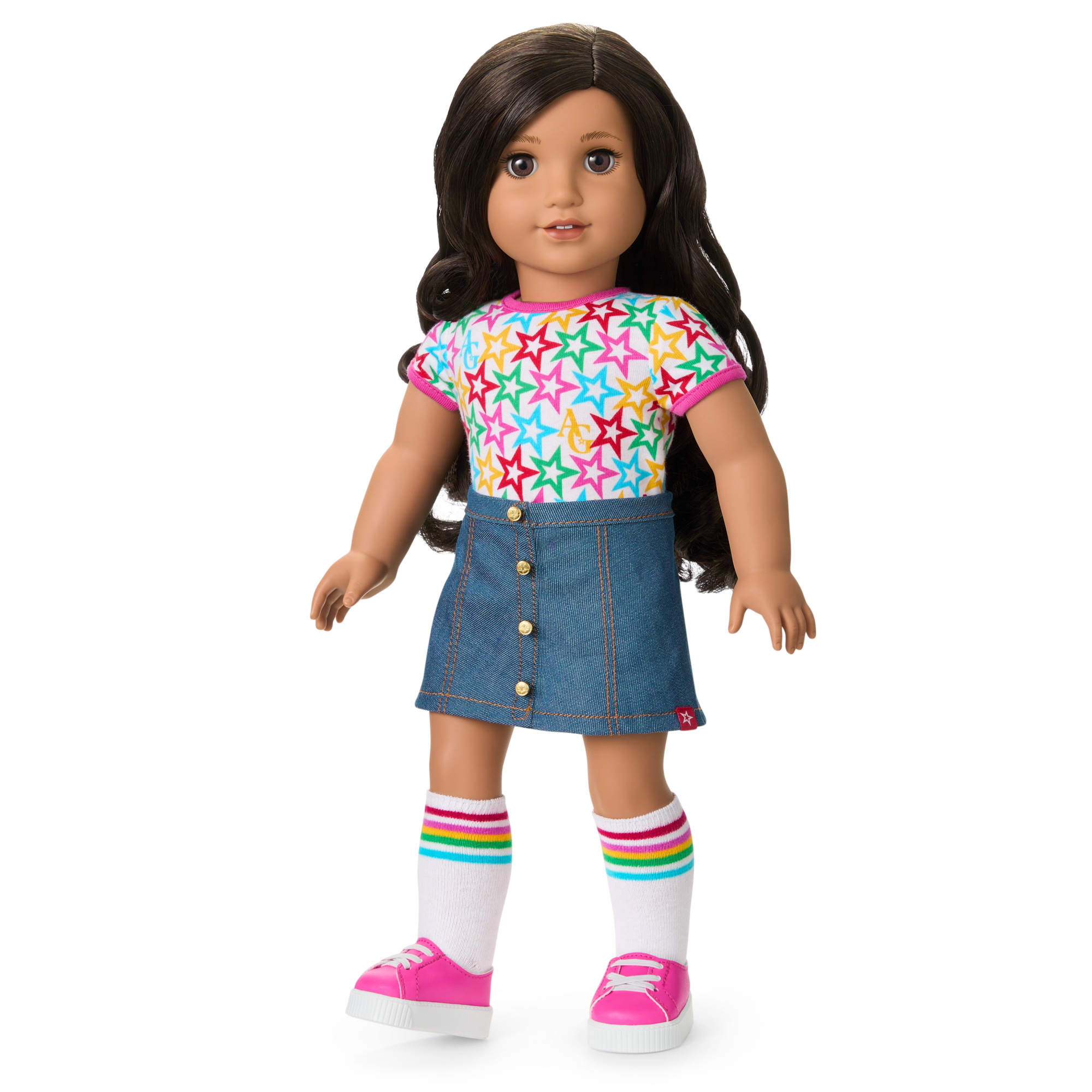 Truly Me™ 18-inch Doll #108 with curly black-brown hair - Image 7