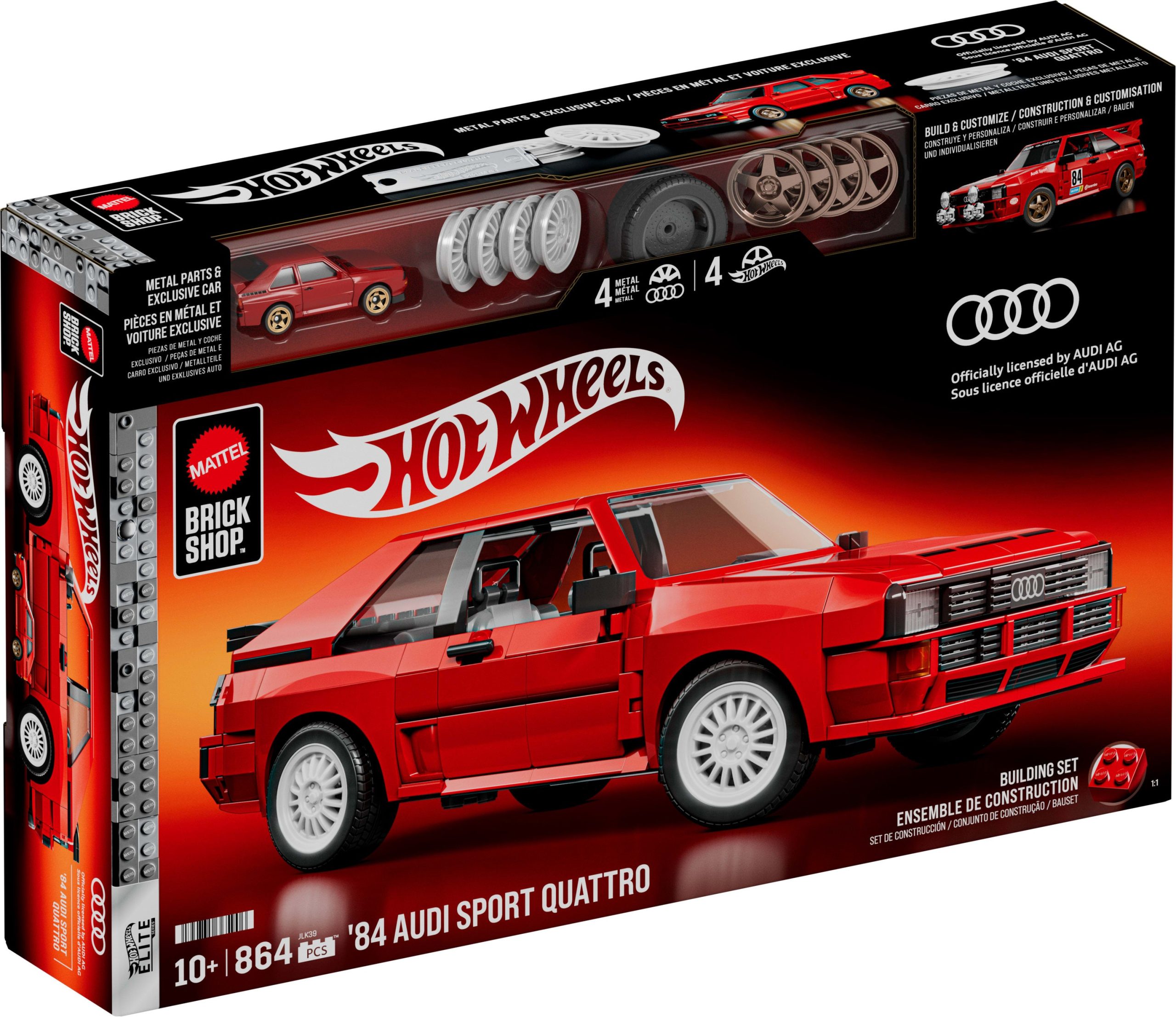 Mattel Brick Shop Hot Wheels '84 Audi Sport quattro Building Set - Image 7