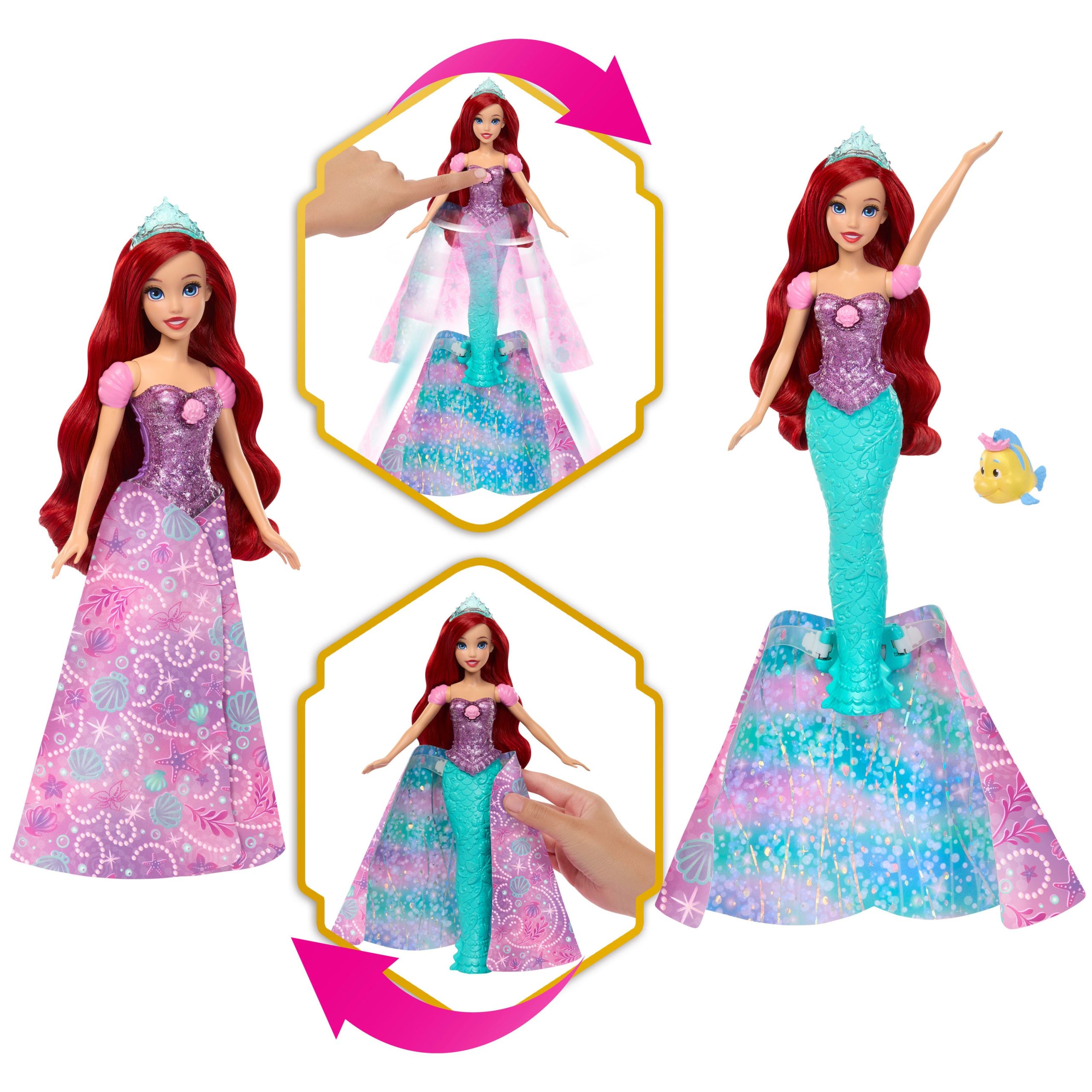 Princesses Disney Poupée Ariel Transformable - Image 3