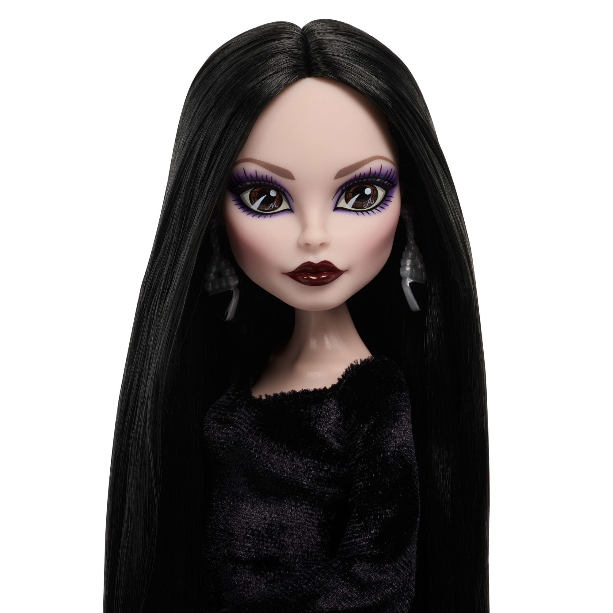 Monster High X Wednesday Collectible Doll. Morticia Addams in Black Velvet Dress - Image 3