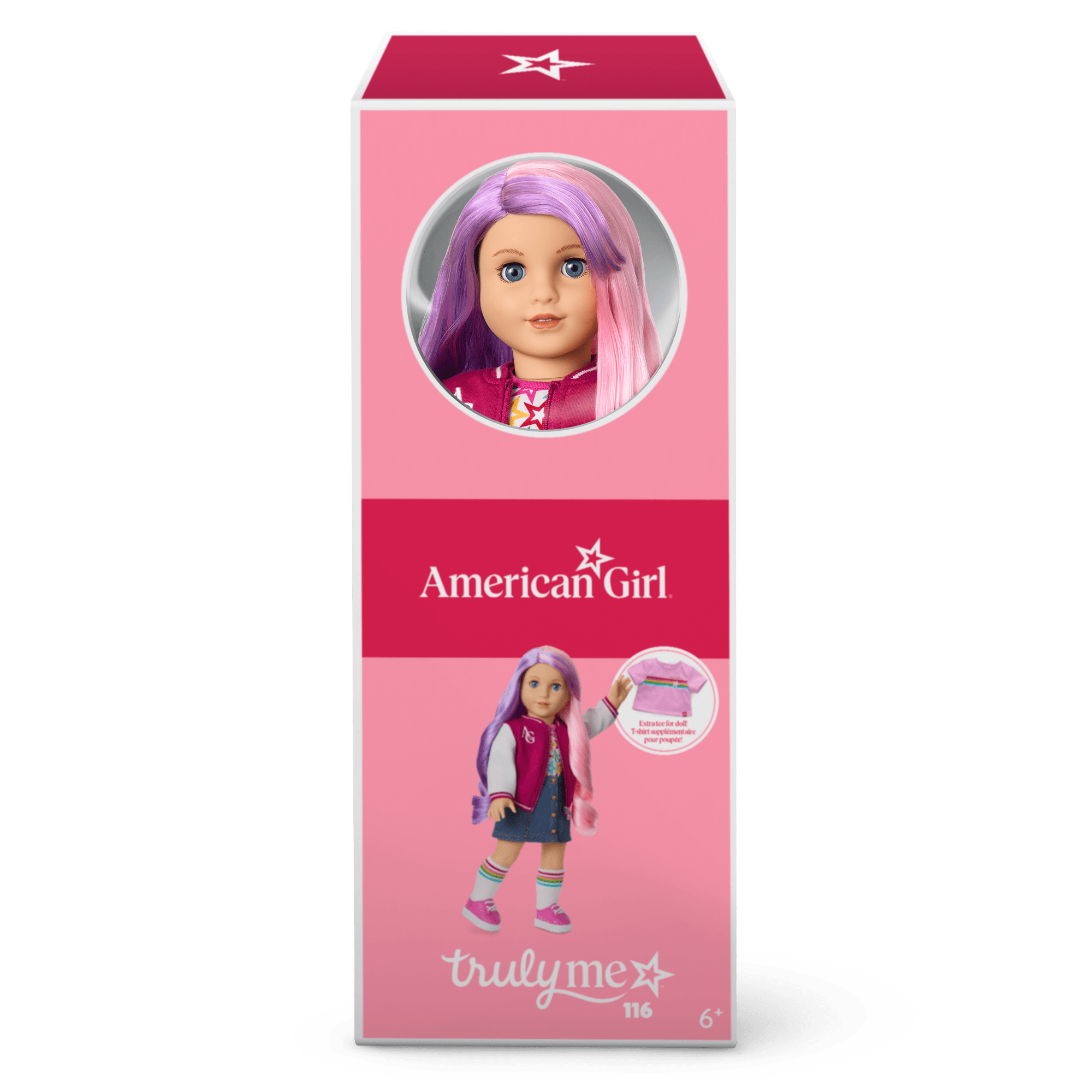Truly Me™ 18-inch Doll #116 with wavy purple-and-pink hair - Image 16