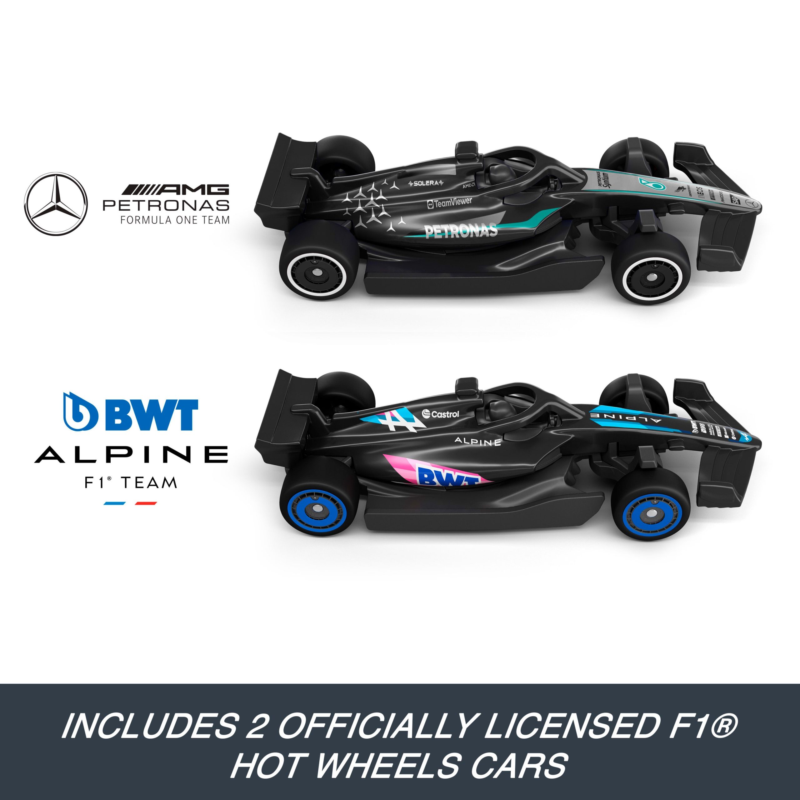 Hot Wheels Racing Formula 1 Grid Start Track Set & 2 Die-Cast F1 Cars in 1:64 Scale - Image 5