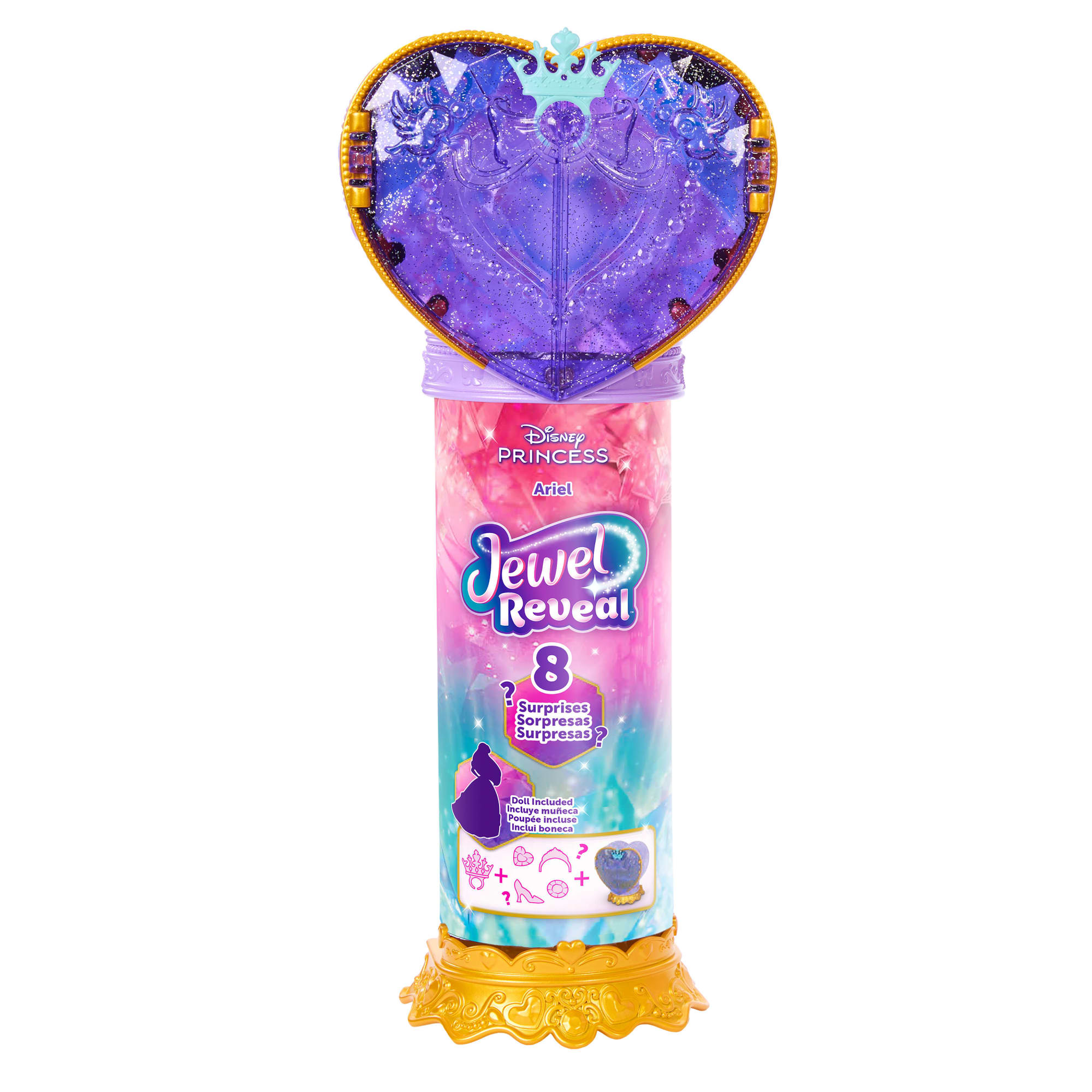 Disney Princess Jewel Reveal Fashion Doll With 8 Surprises including Gem Box & 10 Accessories - Image 4