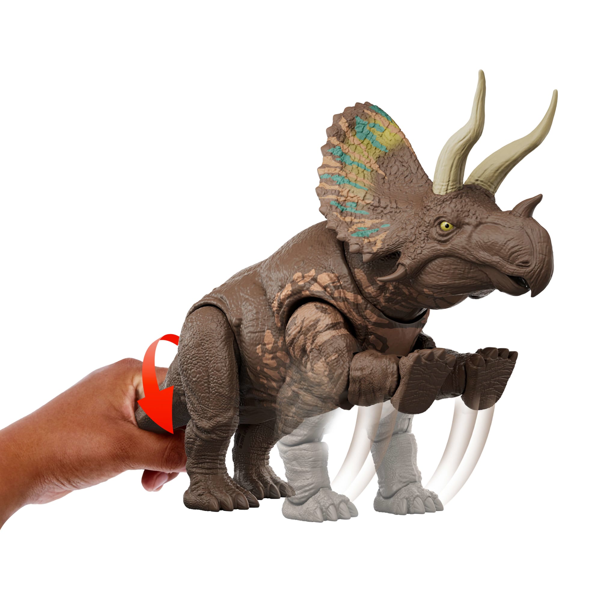 Jurassic World Dinossauro de Brinquedo Rebirth Rastreadore Gigantes Eotriceratops - Image 4