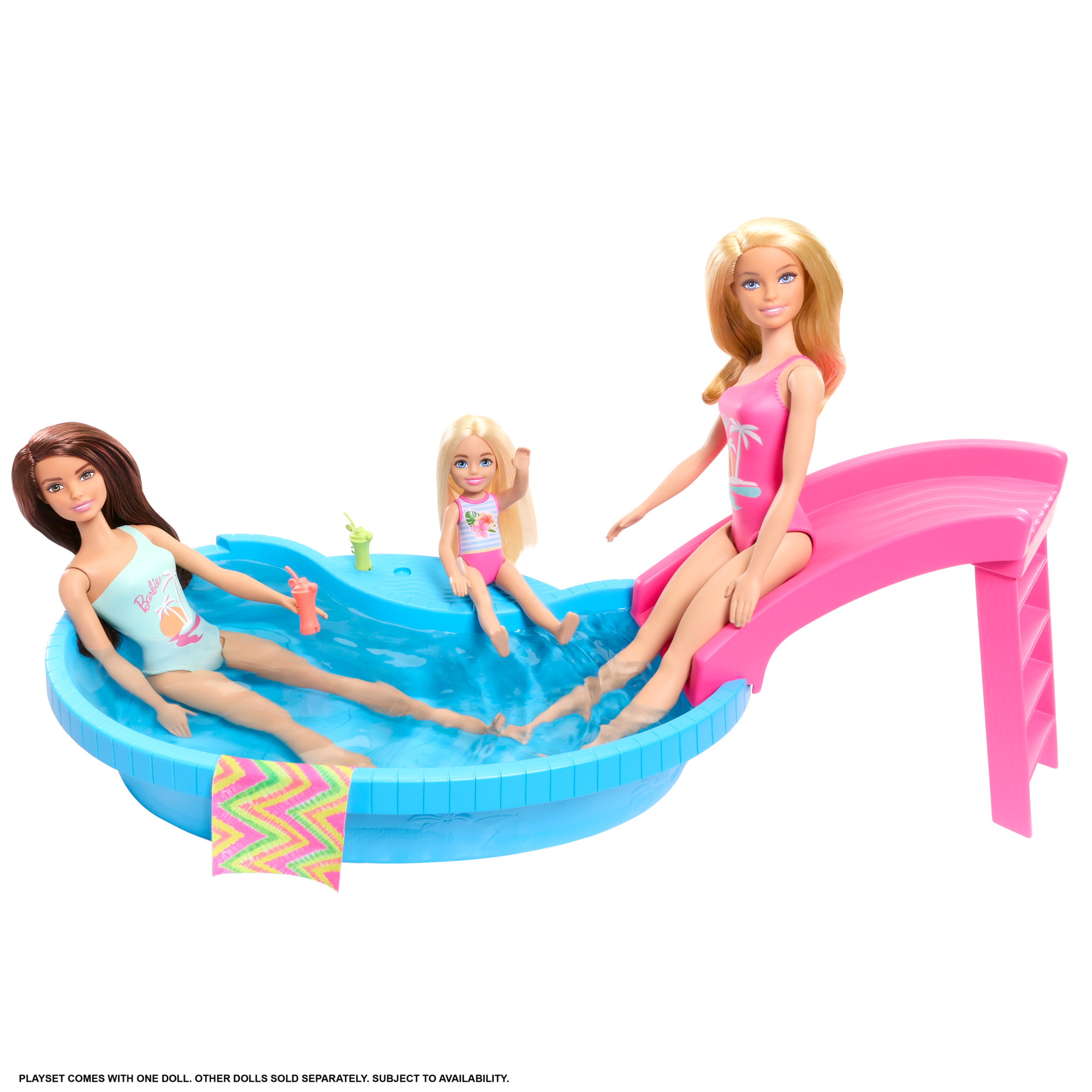 Barbie Conjunto de Brinquedo Piscina Glam com Boneca Maiô Rosa - Image 3