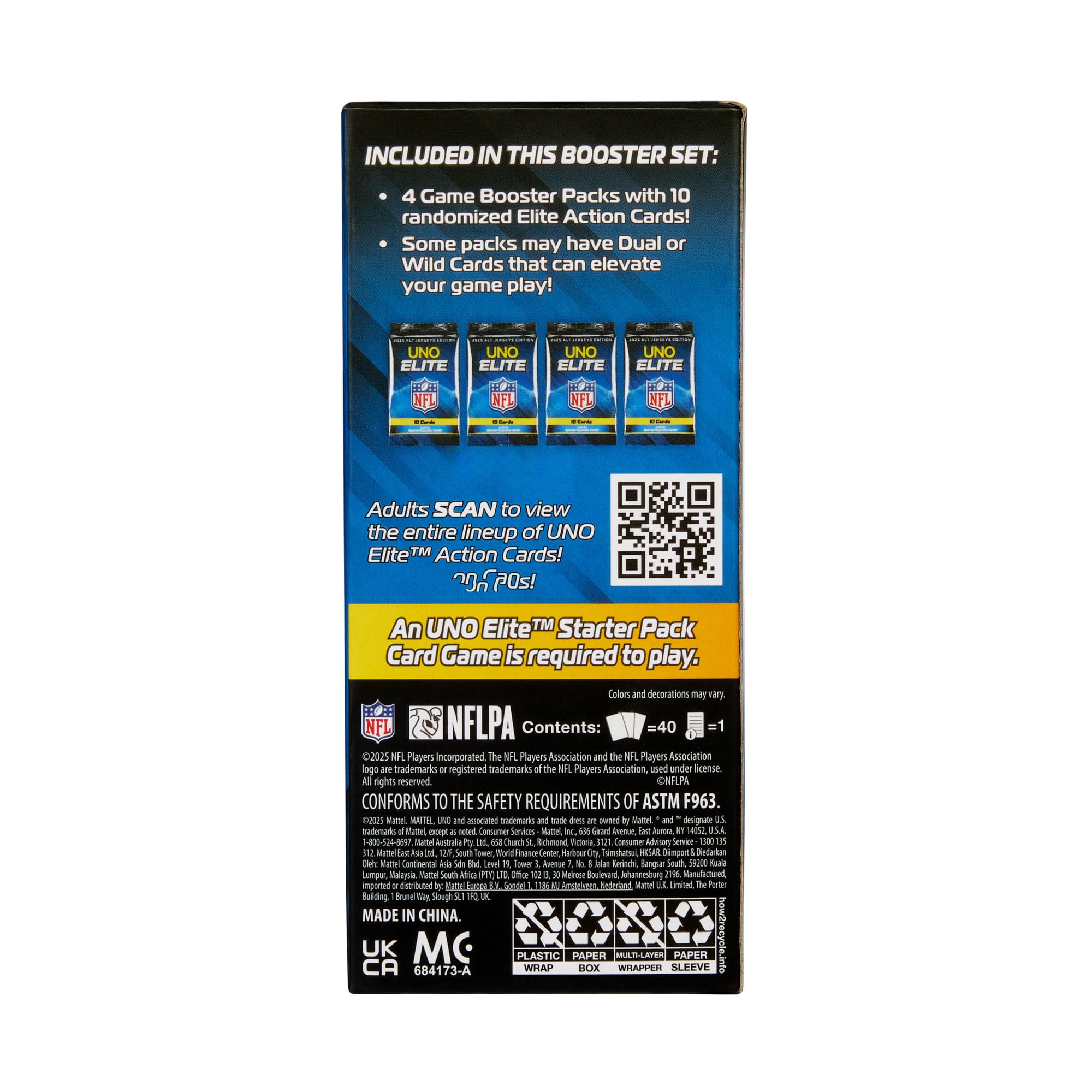UNO Elite NFL 2025 Alt Jerseys Edition Booster Set Plus With 40 Elite Action Cards (Players May Vary) - Image 6