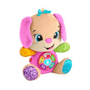 Fisher-Price Laugh & Learn Smart Stages Sis Pink Plush Baby Musical Learning Toy. Multilanguage Version