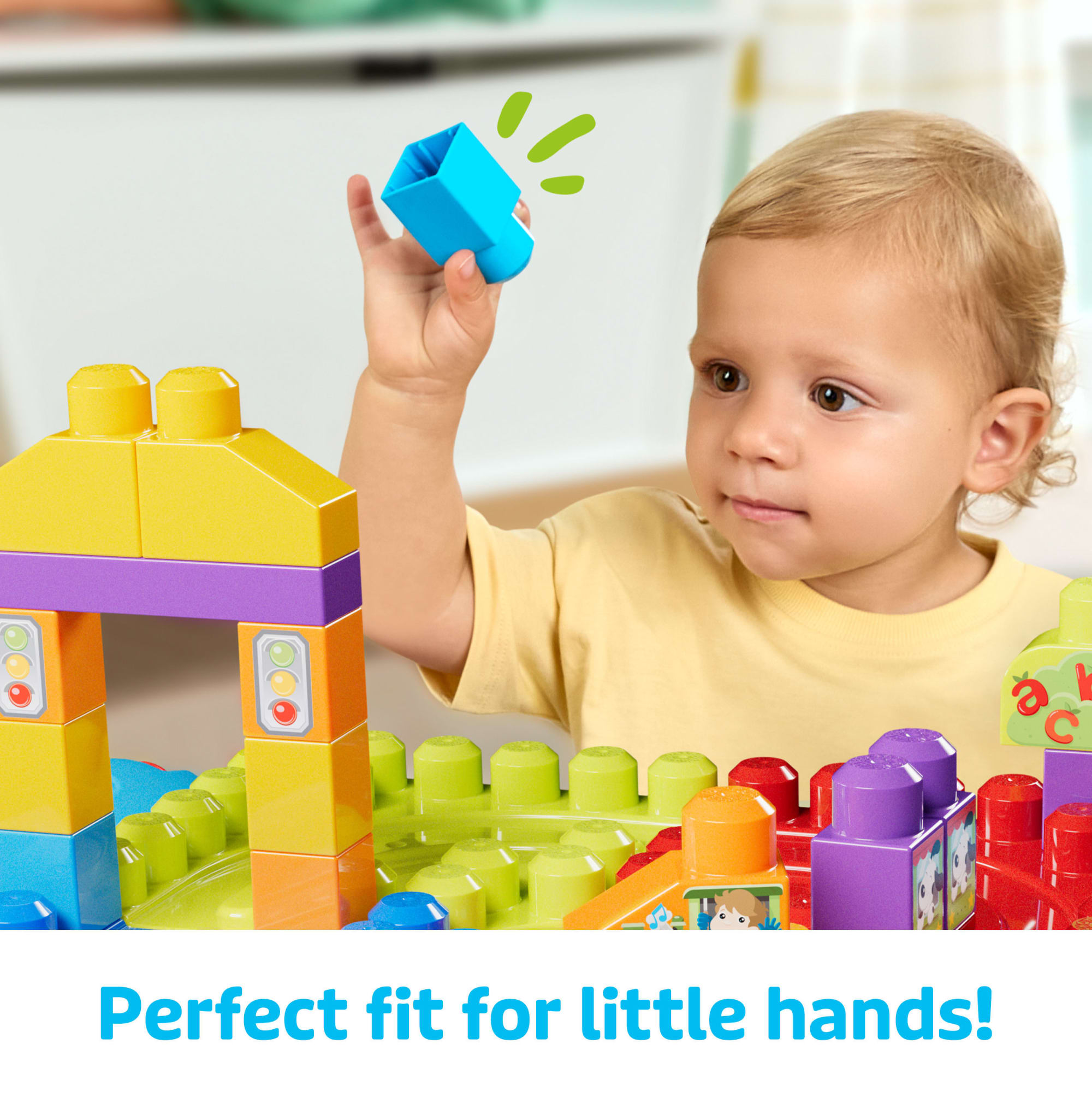 MEGA BLOKS First Builders Build 'n Learn Table Block Toy With Storage (30 Pieces) For Toddler - Image 3