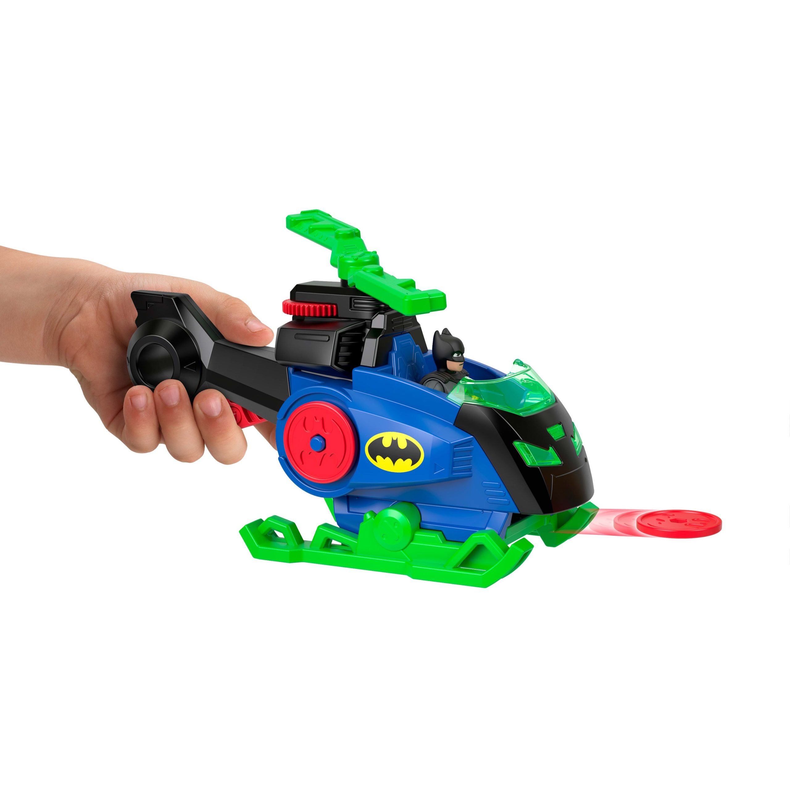 Imaginext DC Super Friends Batcopter vs Man-Bat Set With Batman. Man-Bat. Launching Disc - Image 3