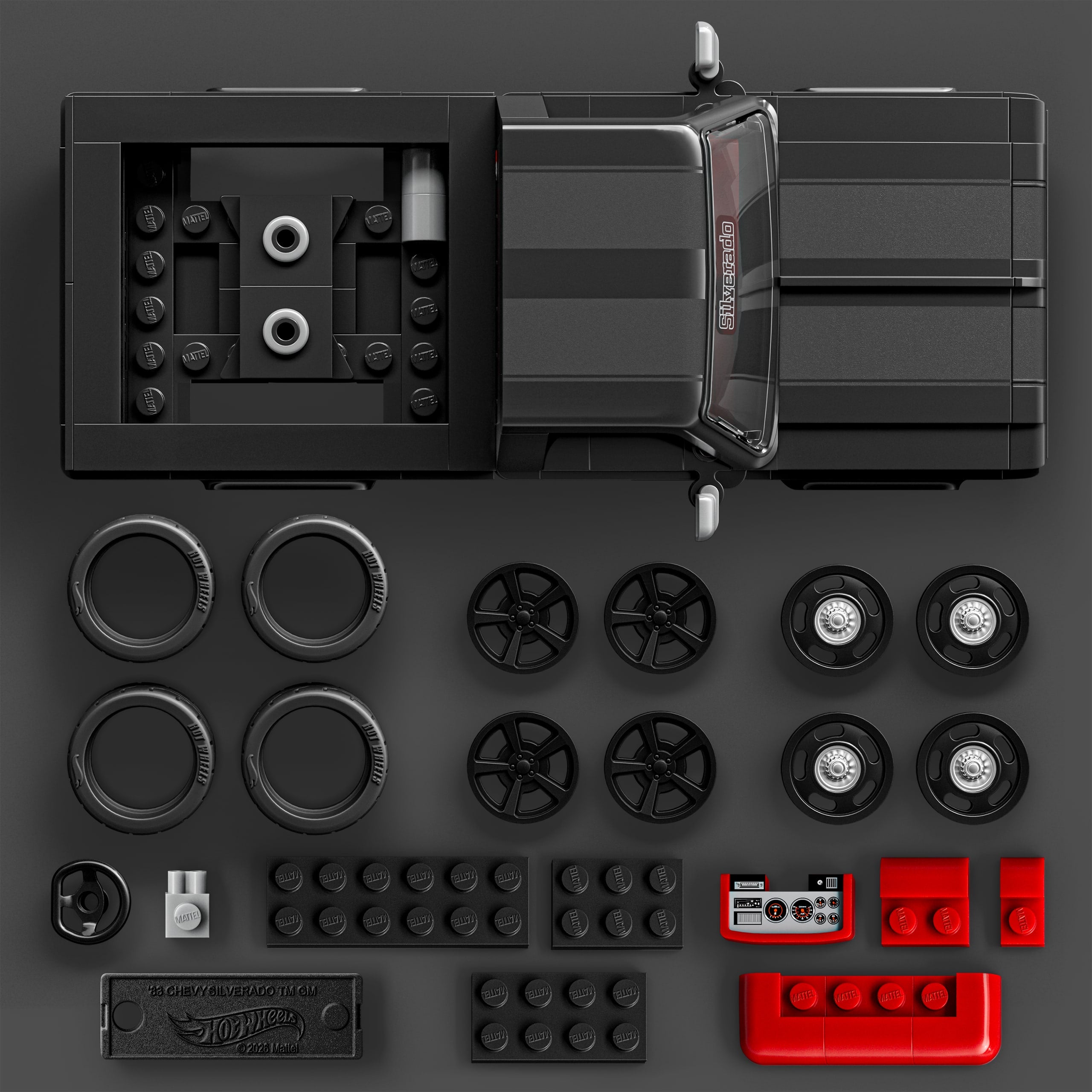 Mattel Brick Shop Hot Wheels '83 Chevy Silverado Building Set - Image 3