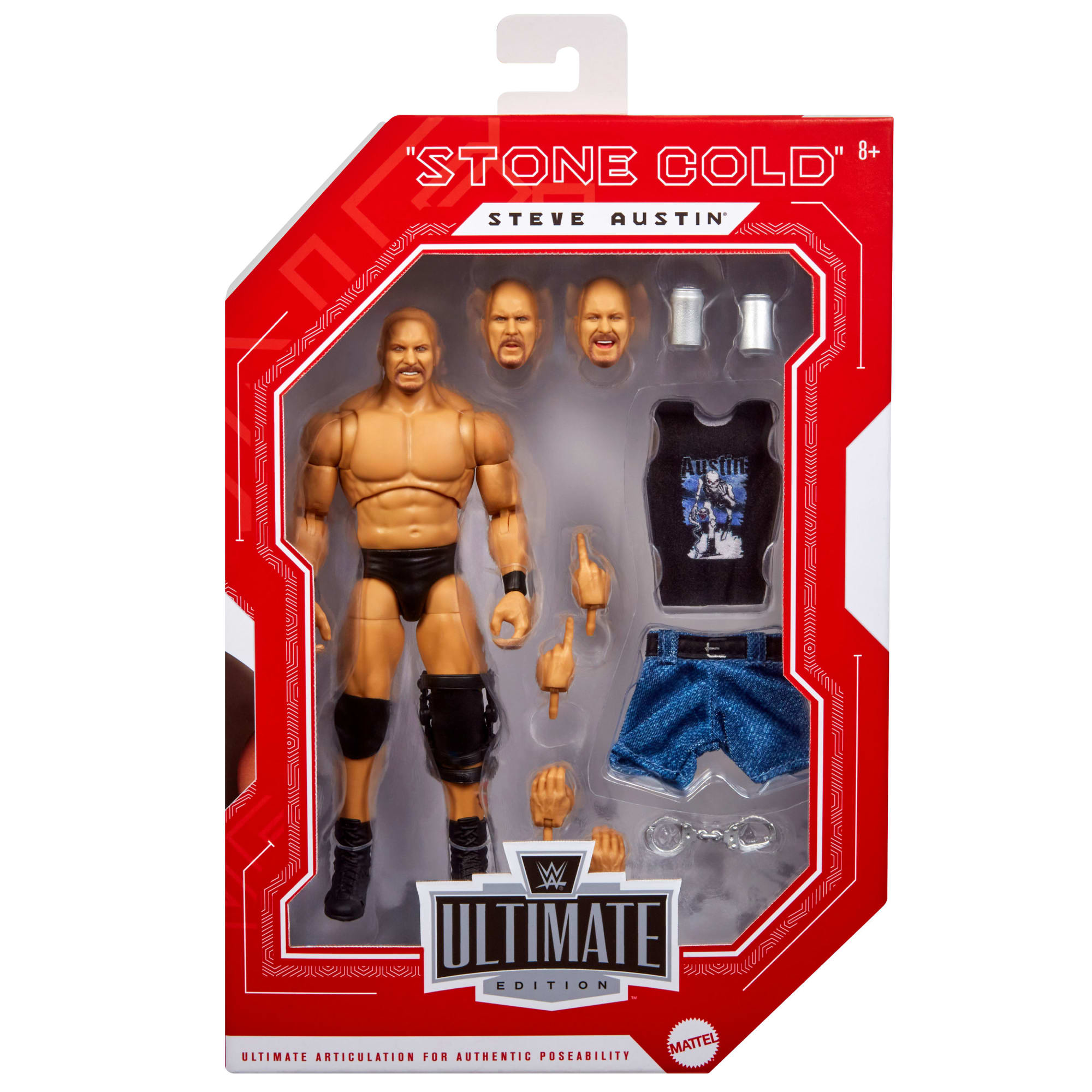 WWE Ultimate Edition Monday Night War Stone Cold Steve Austin Action Figure - Image 6