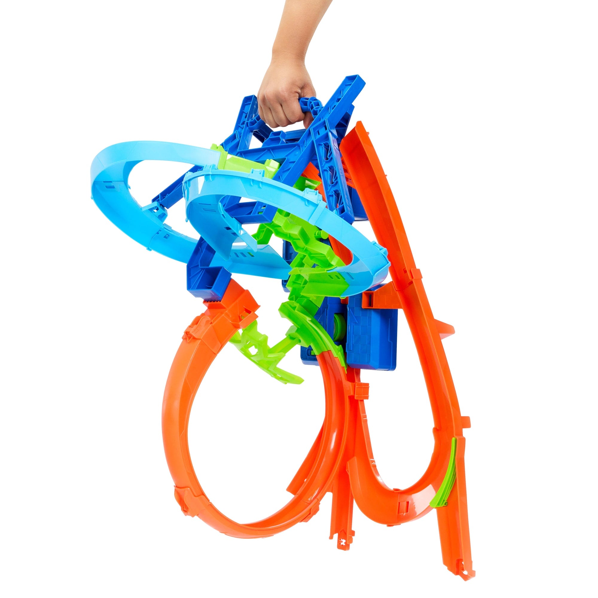 Hot Wheels Stunt Tracks Mid-Air Crash Playset With 1:64 Scale Die-Cast Toy Car & Motorized Booster - Image 6