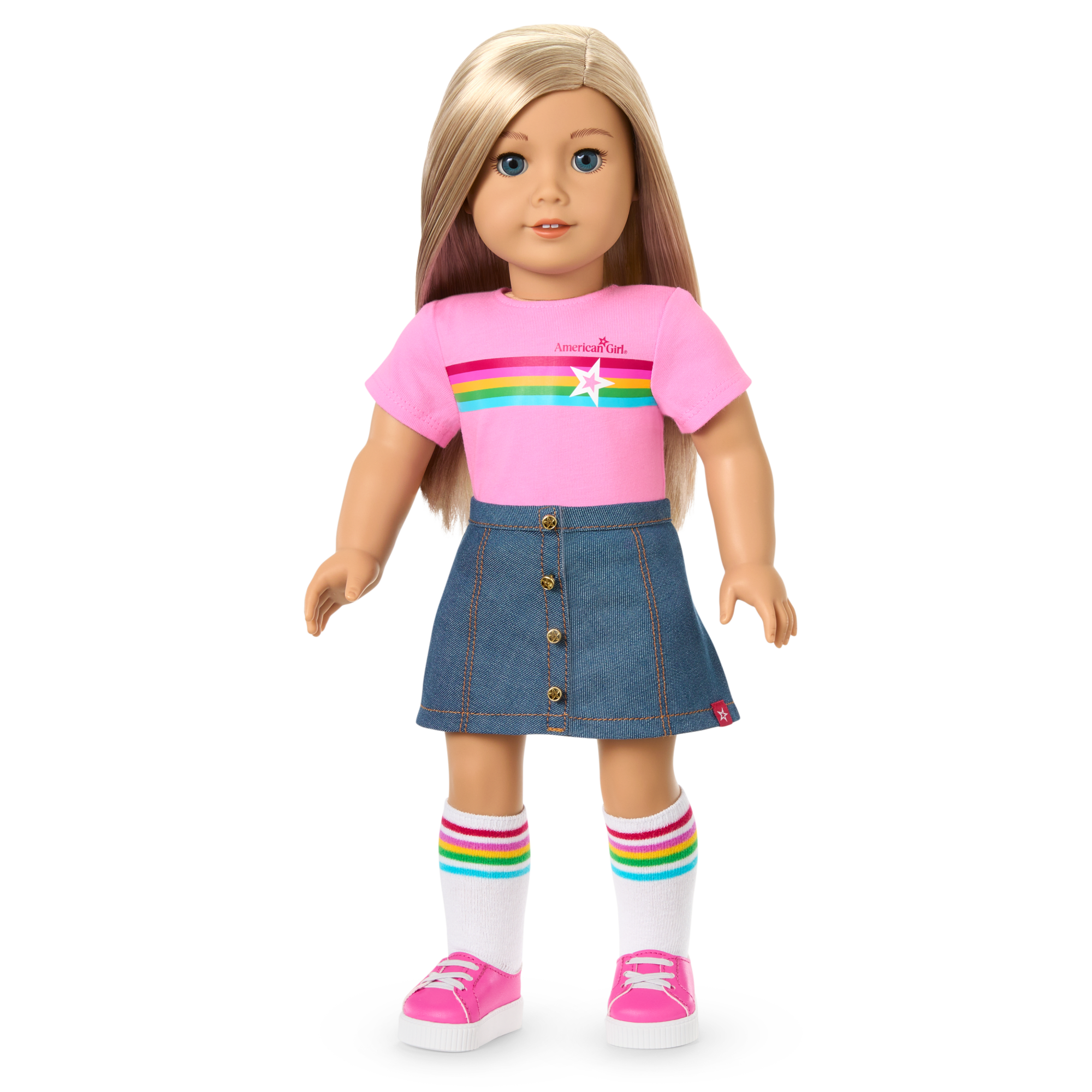 Truly Me™ 18-inch Doll #100 with straight layered blonde hair - Image 11