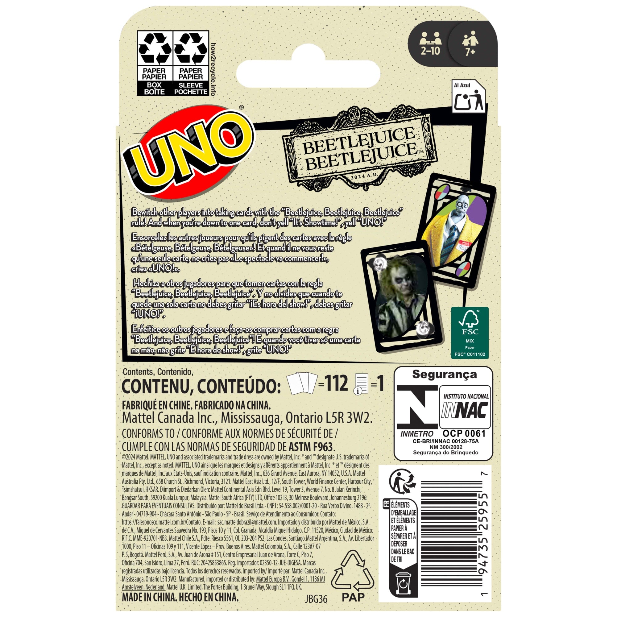 UNO Beetlejuice Beetlejuice Card Game For Kids & Family Night - Image 5