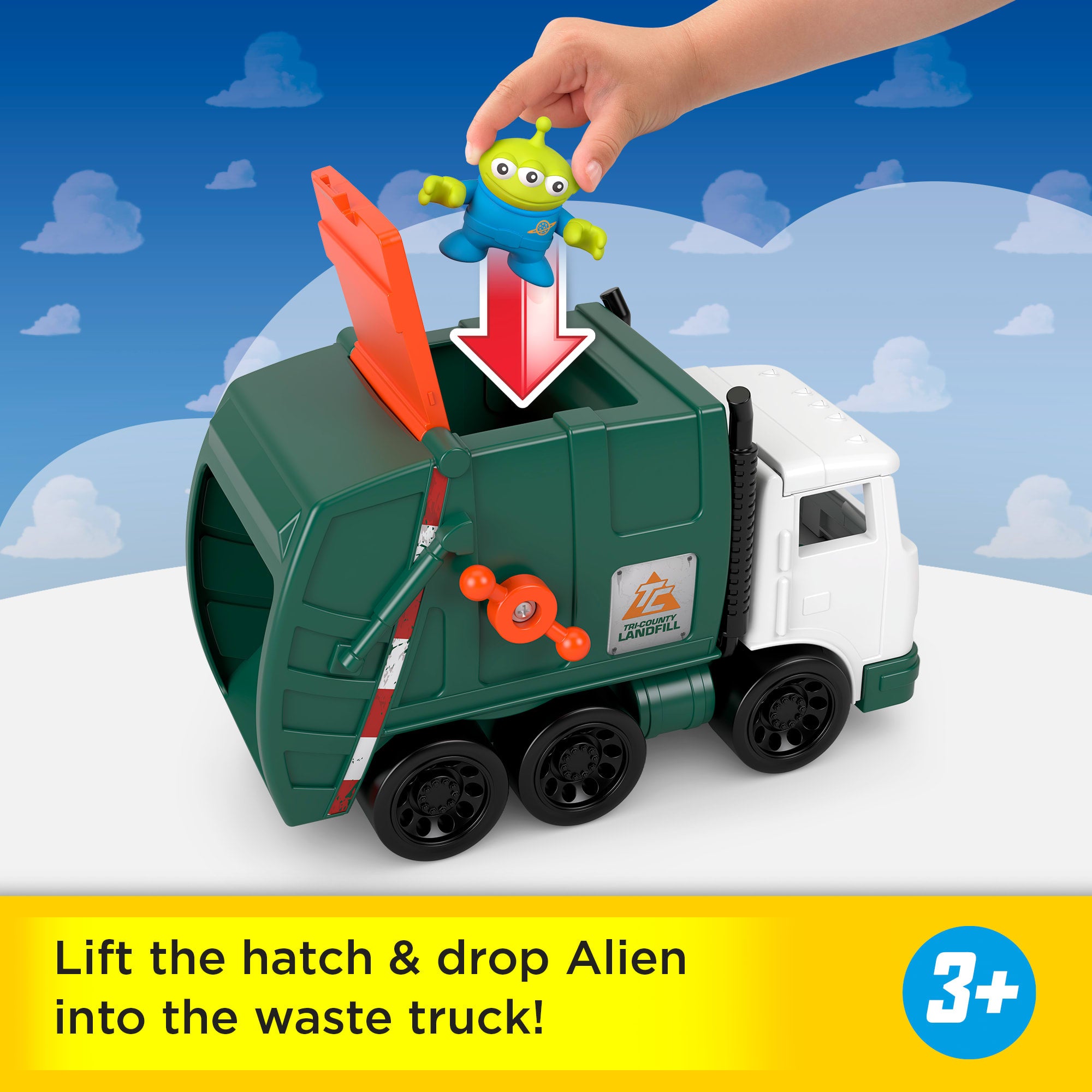 Imaginext Disney And Pixar Toy Story Garbage Truck With 4 Action Figures & Toy Vehicle - Image 2