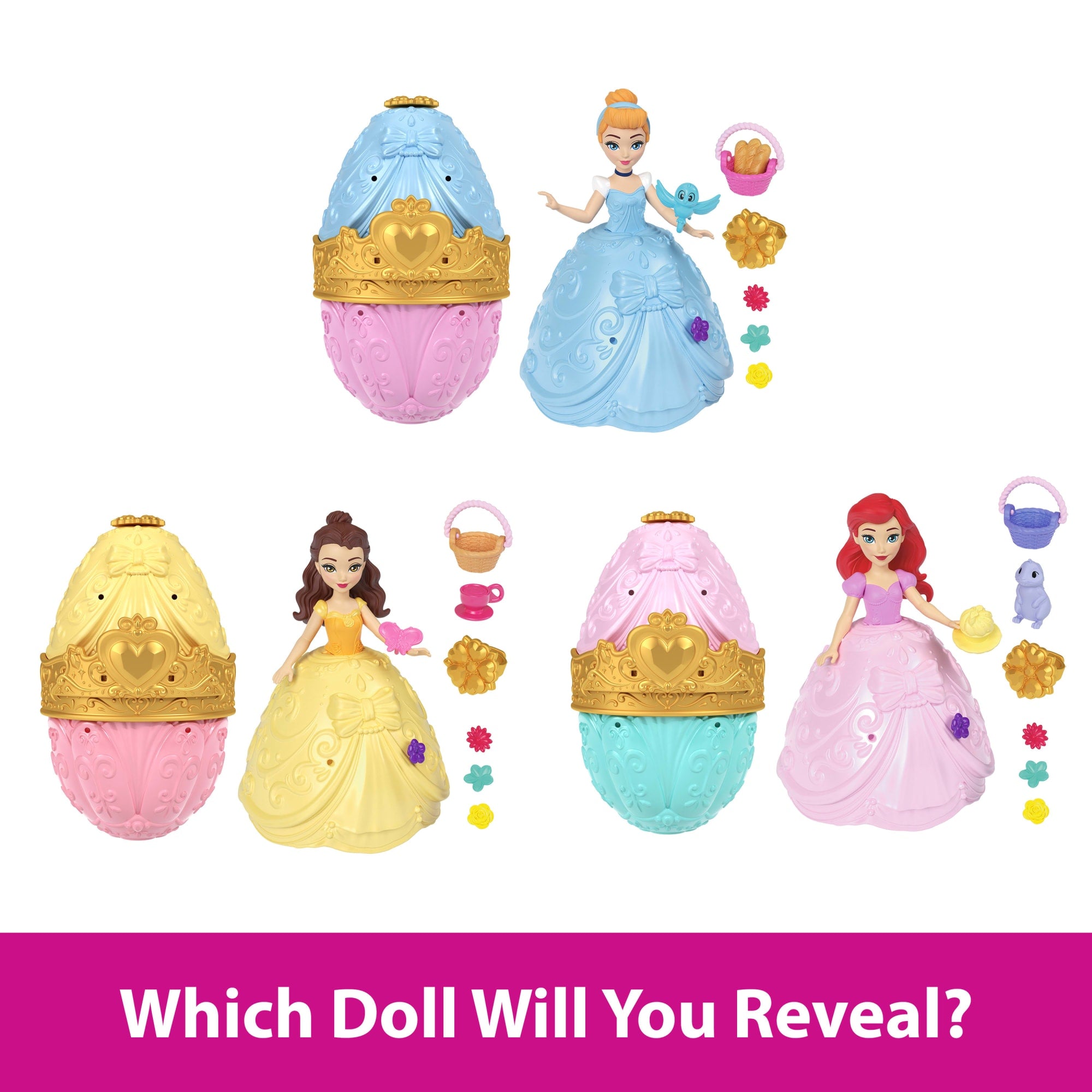 Disney Princess Easter Egg Surprise With 1 Small Doll. 2 Skirts & 10 Accessories - Image 4