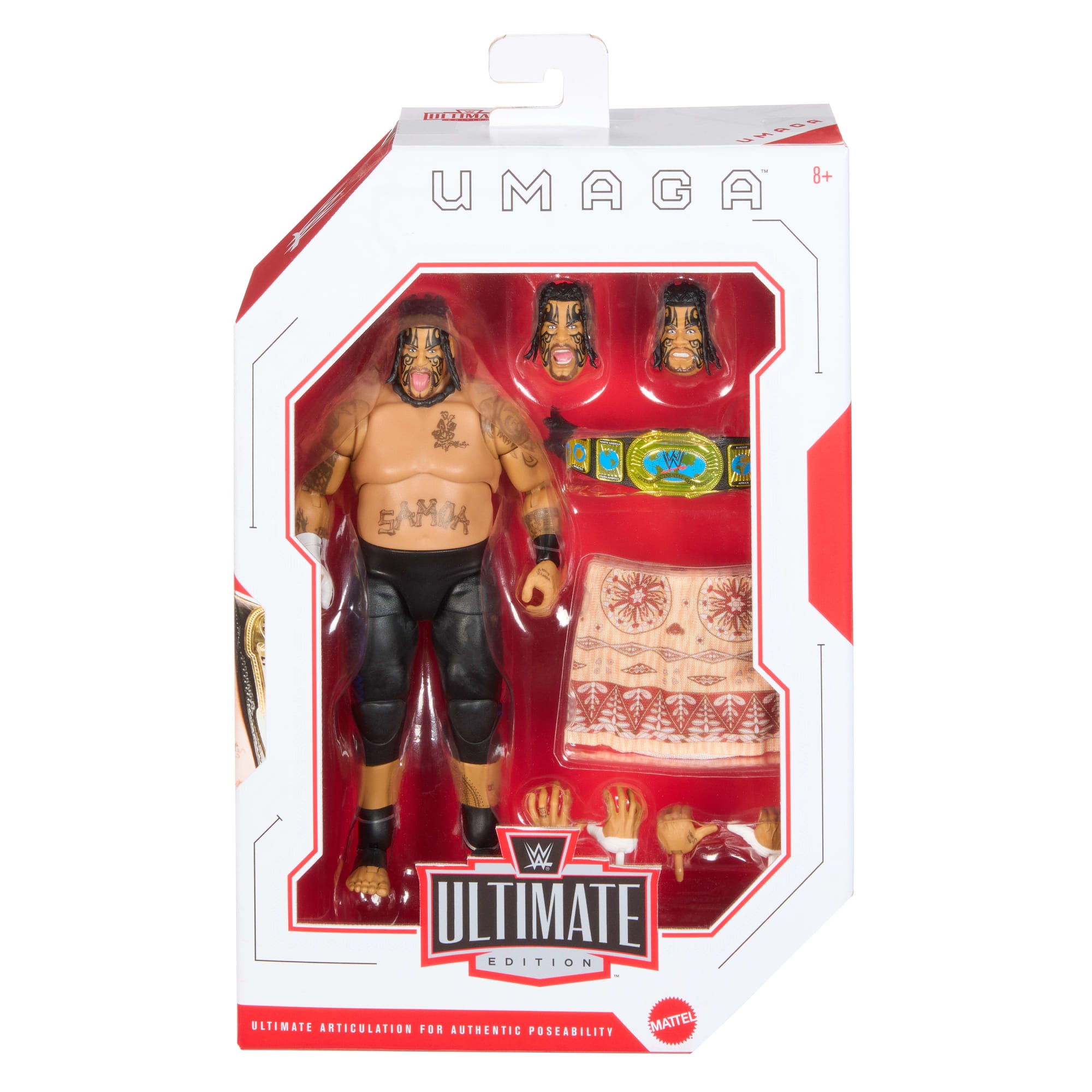 WWE Ultimate Edition Umaga Action Figure & Accessories Set. 6-Inch Collectible Superstar - Image 2