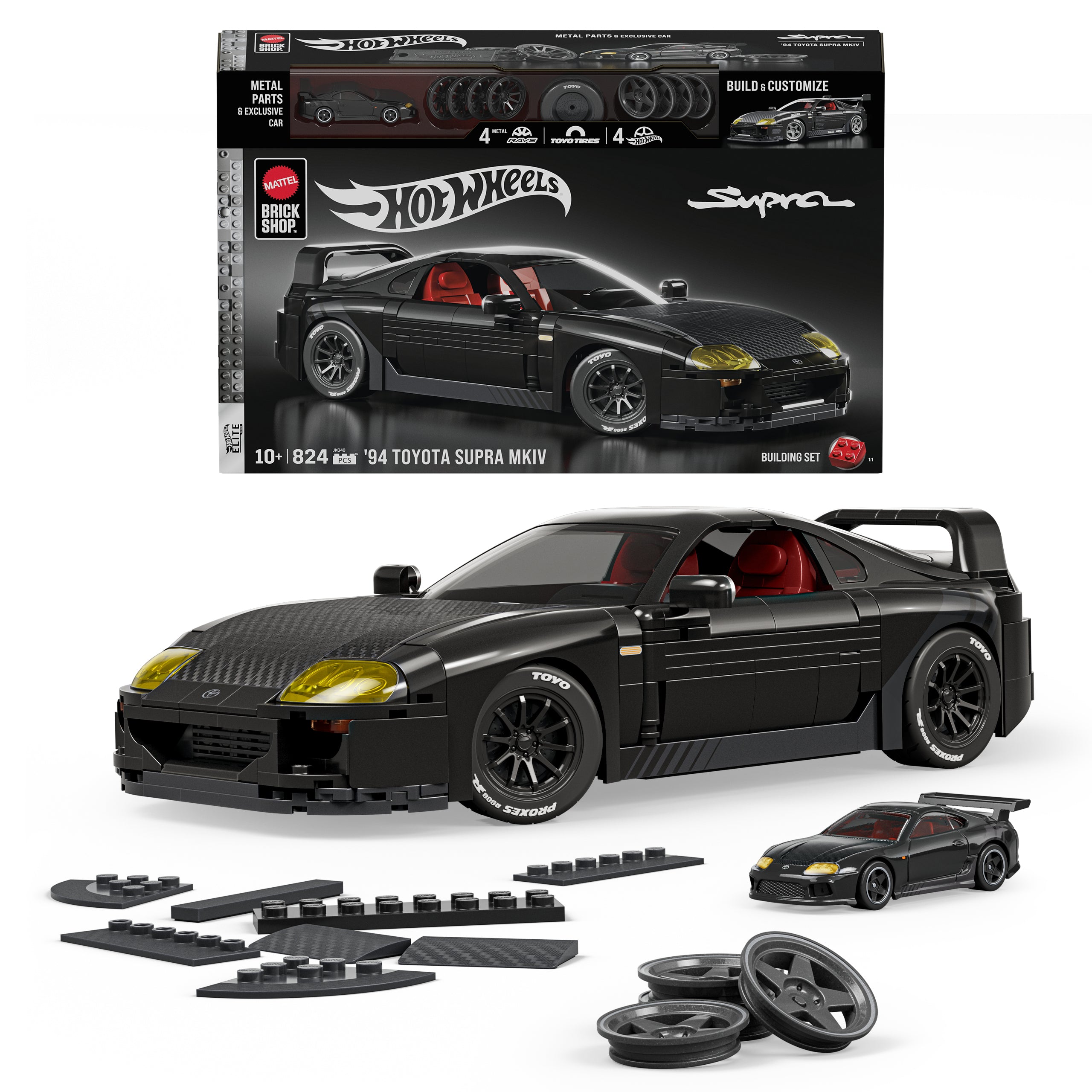 Hot Wheels-Coffret de Construction Toyota Supra Mkiv de 1994
