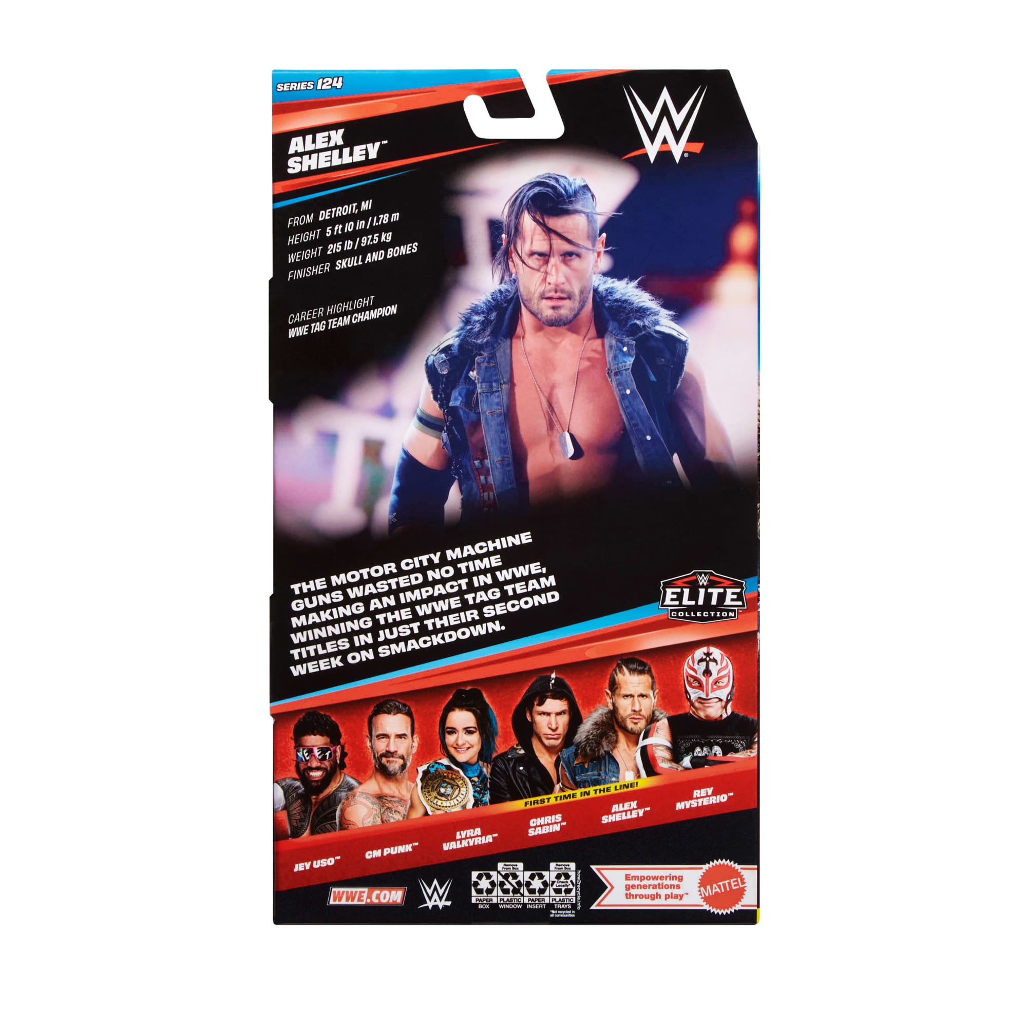 WWE Elite Alex Shelley Action Figure. Series #124. 6-Inch Collectible With Articulation & Accessories - Image 6