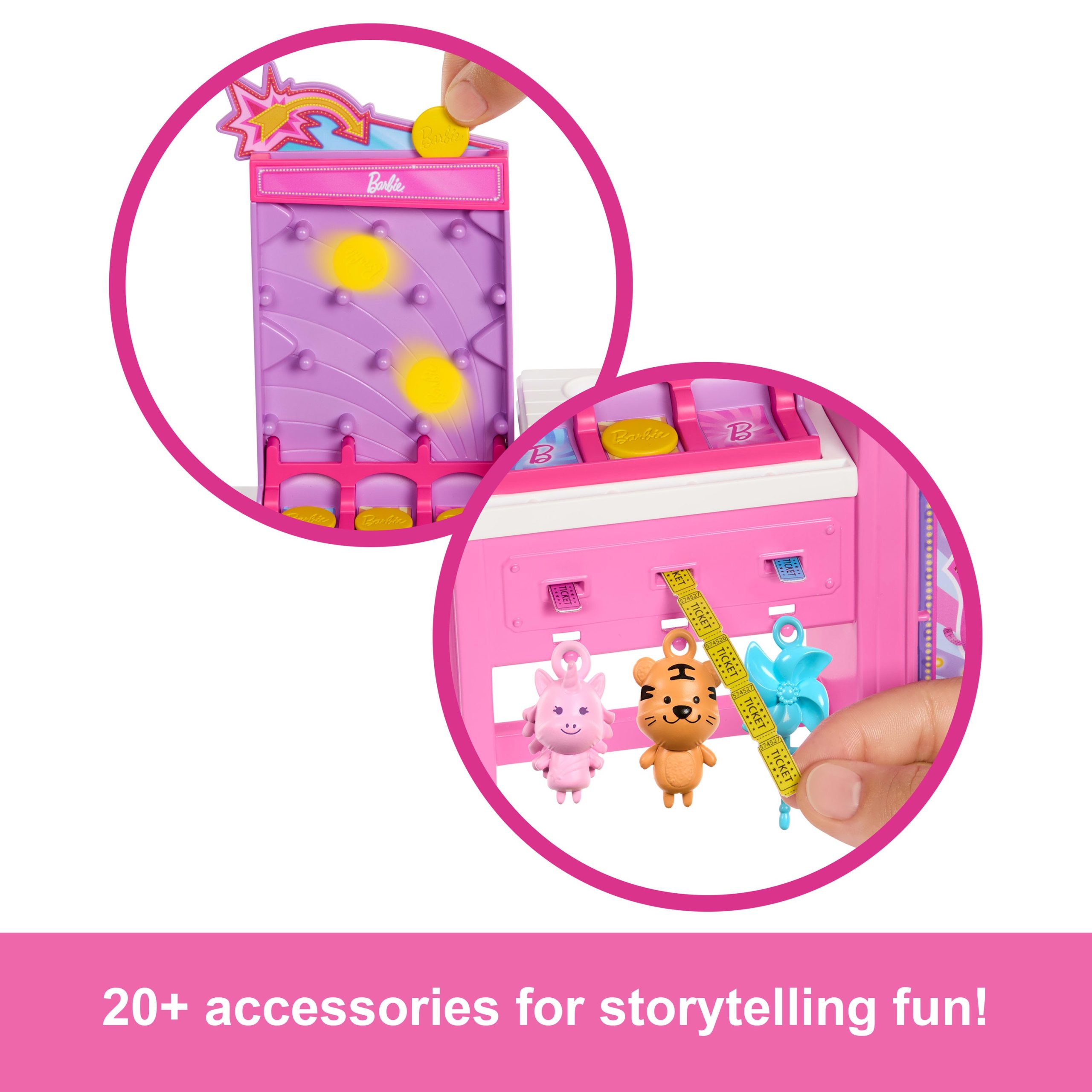 Barbie Mysteries: Beach Detectives Malibu Doll. Cotton Candy Game Playset & Accessories - Image 3