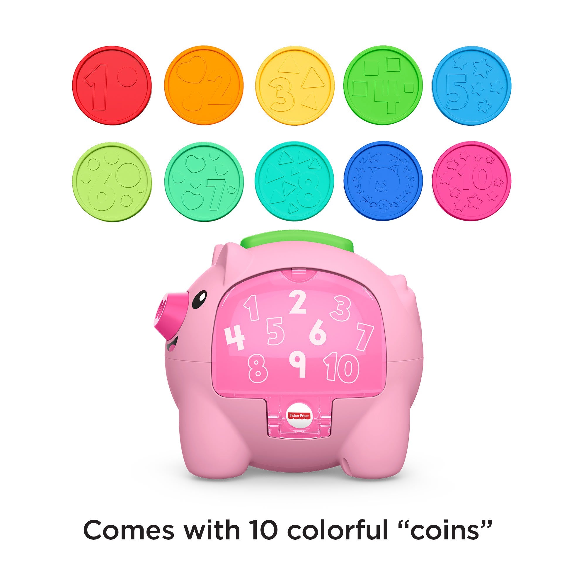 Fisher-Price Laugh & Learn Count & Rumble Piggy Bank Baby & Toddler Toy With Music & Motion - Image 5