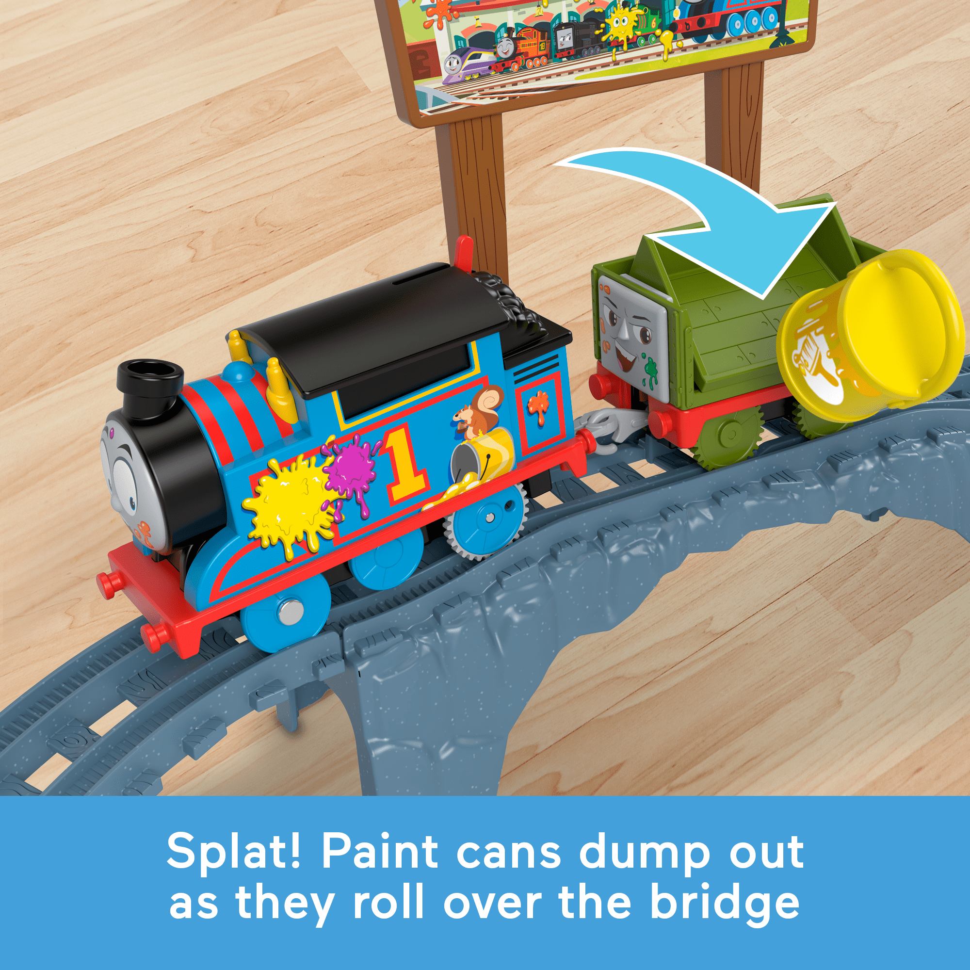 Thomas & Friends Paint Delivery Motorized Train And Track Set For Preschool Kids - Image 3