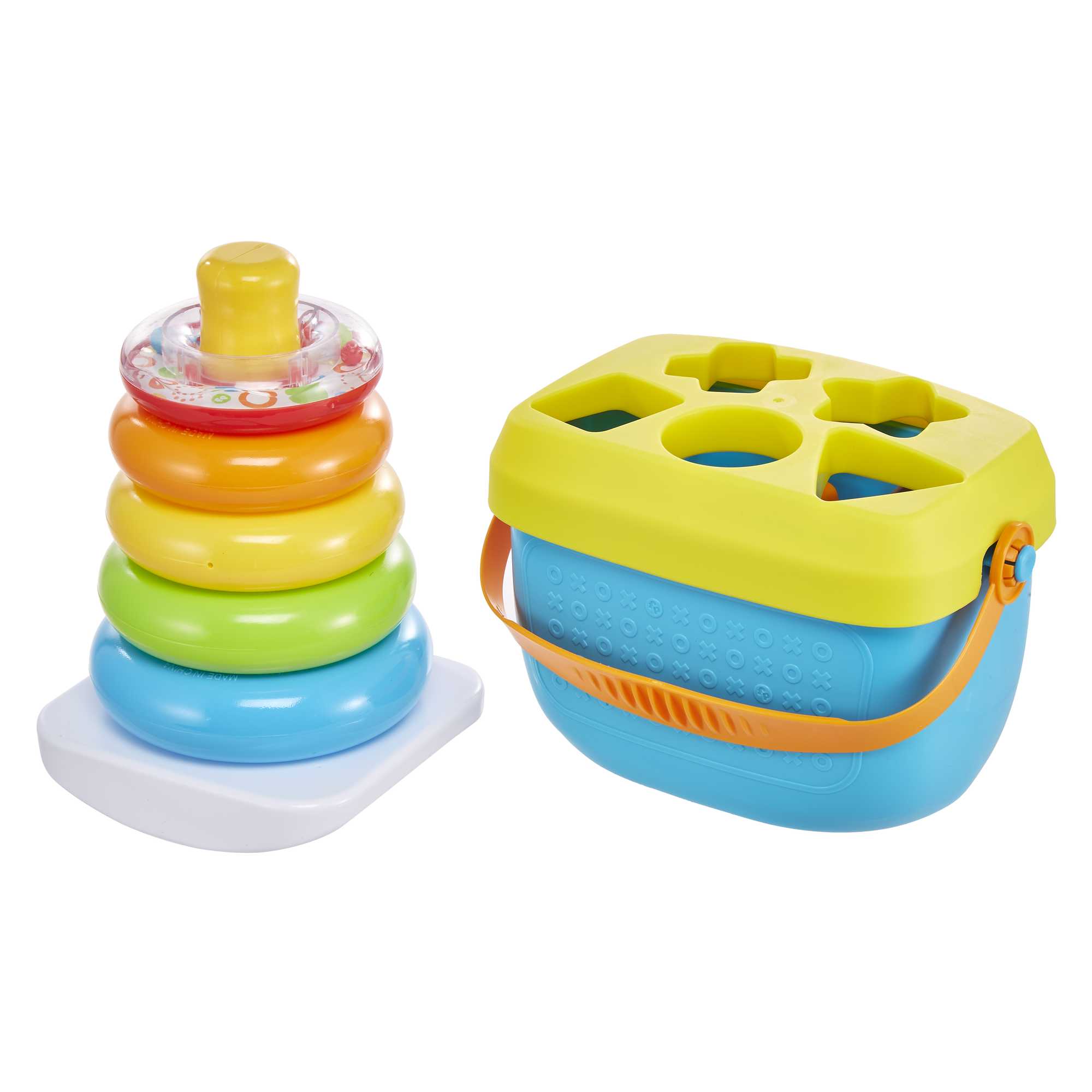 Fisher-Price Rock-A-Stack And Baby's First Blocks Gift Set Of 2 infant Toys