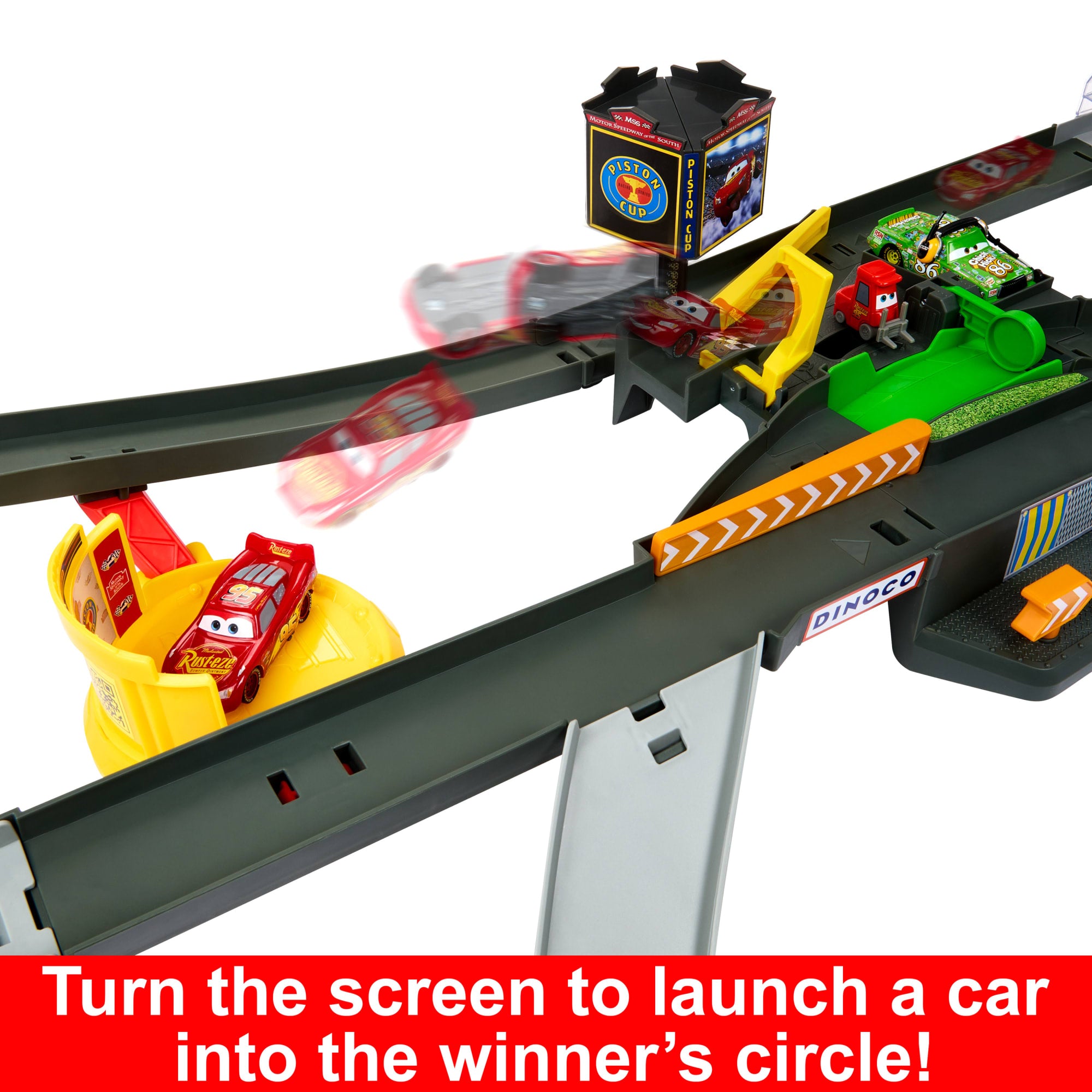 Disney And Pixar Cars Piston Cup Action Speedway Playset. 1:55 Scale Track Set With Toy Car - Image 6