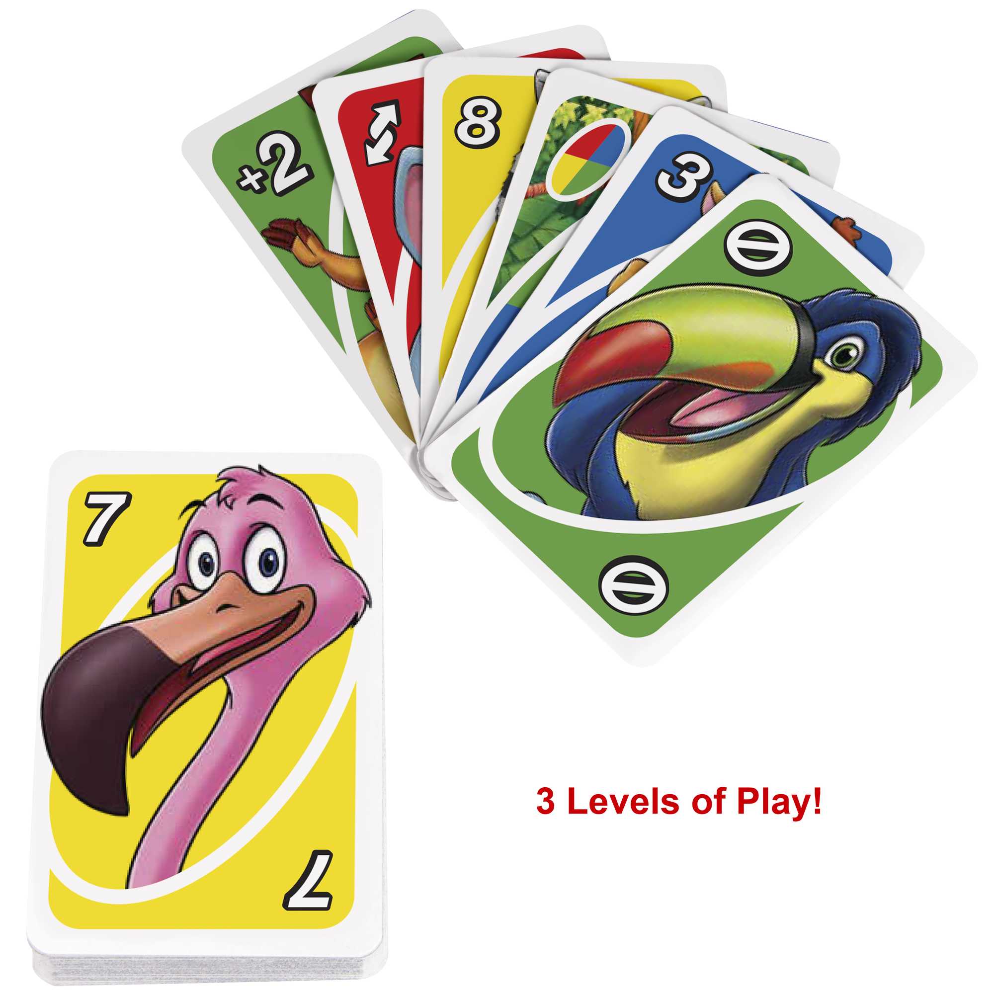 UNO Junior Card Game For Kids With Simple Rules & Animal Matching For 2-4 Players - Image 3