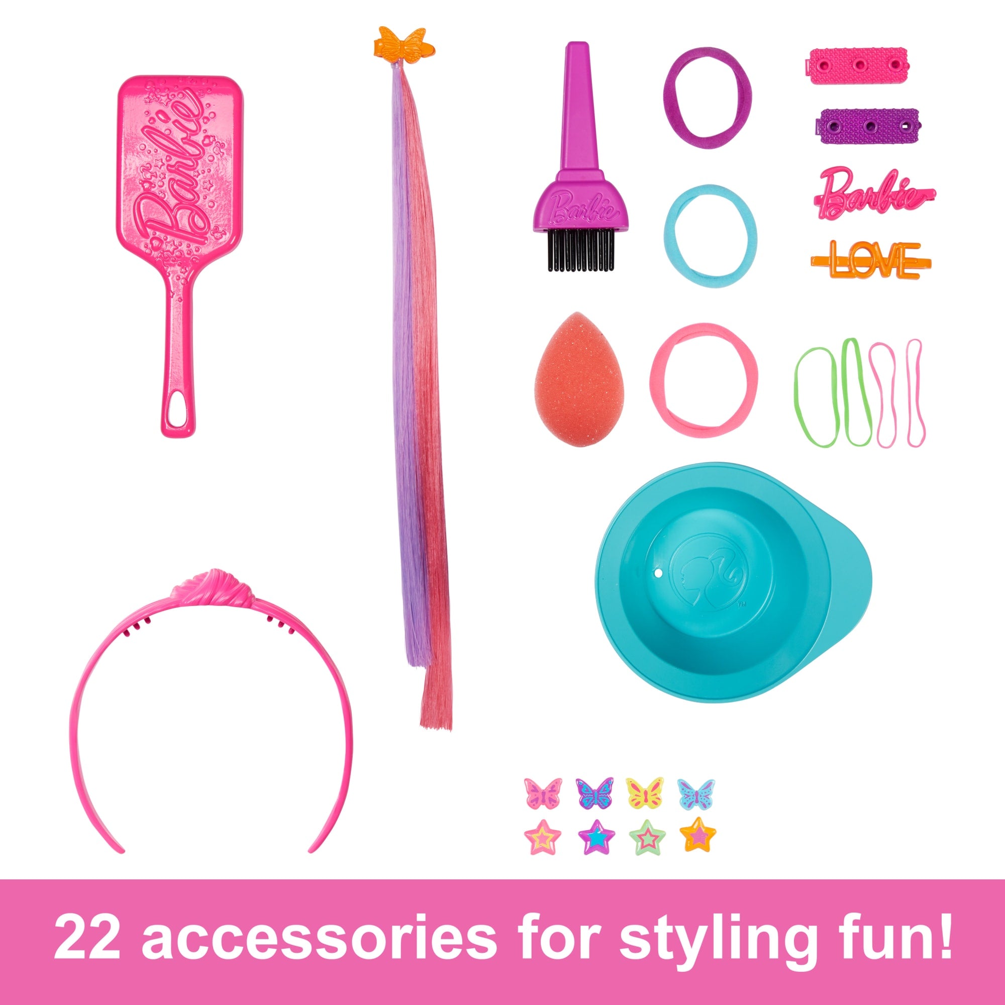 Barbie Deluxe Styling Head. Barbie Totally Hair. Blonde Rainbow Hair - Image 2