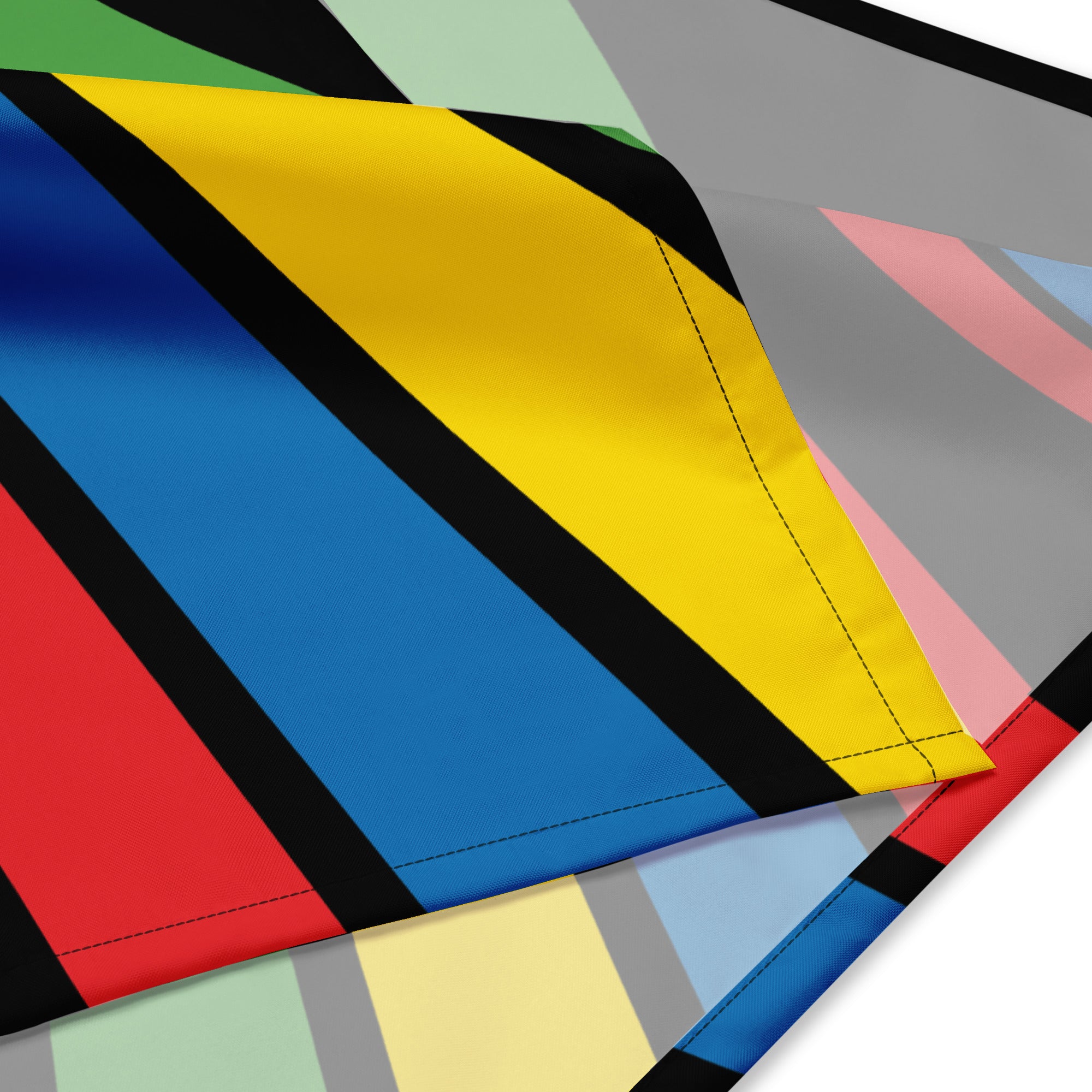 UNO Social Club Colored Lines Black Bandana - Image 2