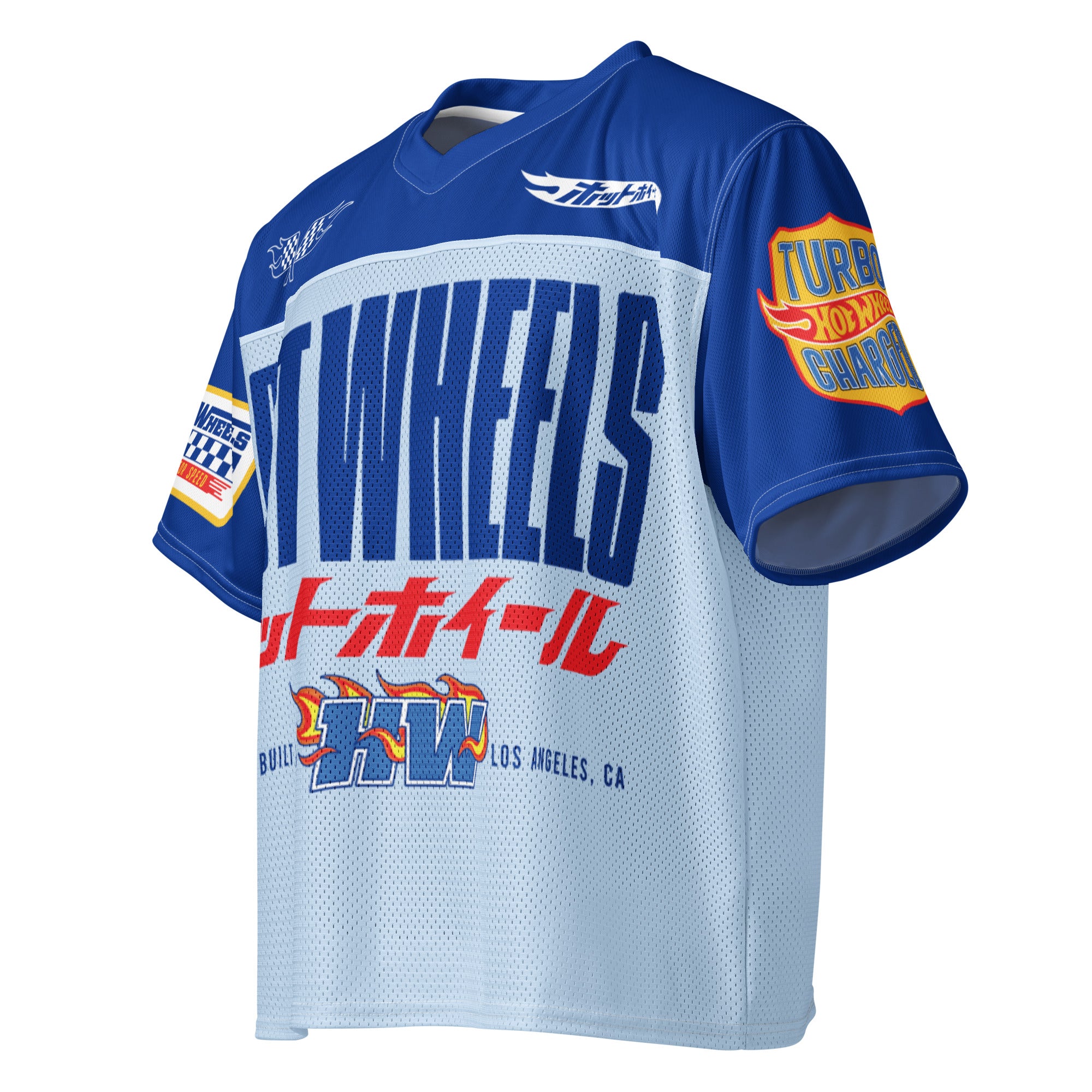 Hot Wheels in Katakana Blue Boxy Jersey - Image 3