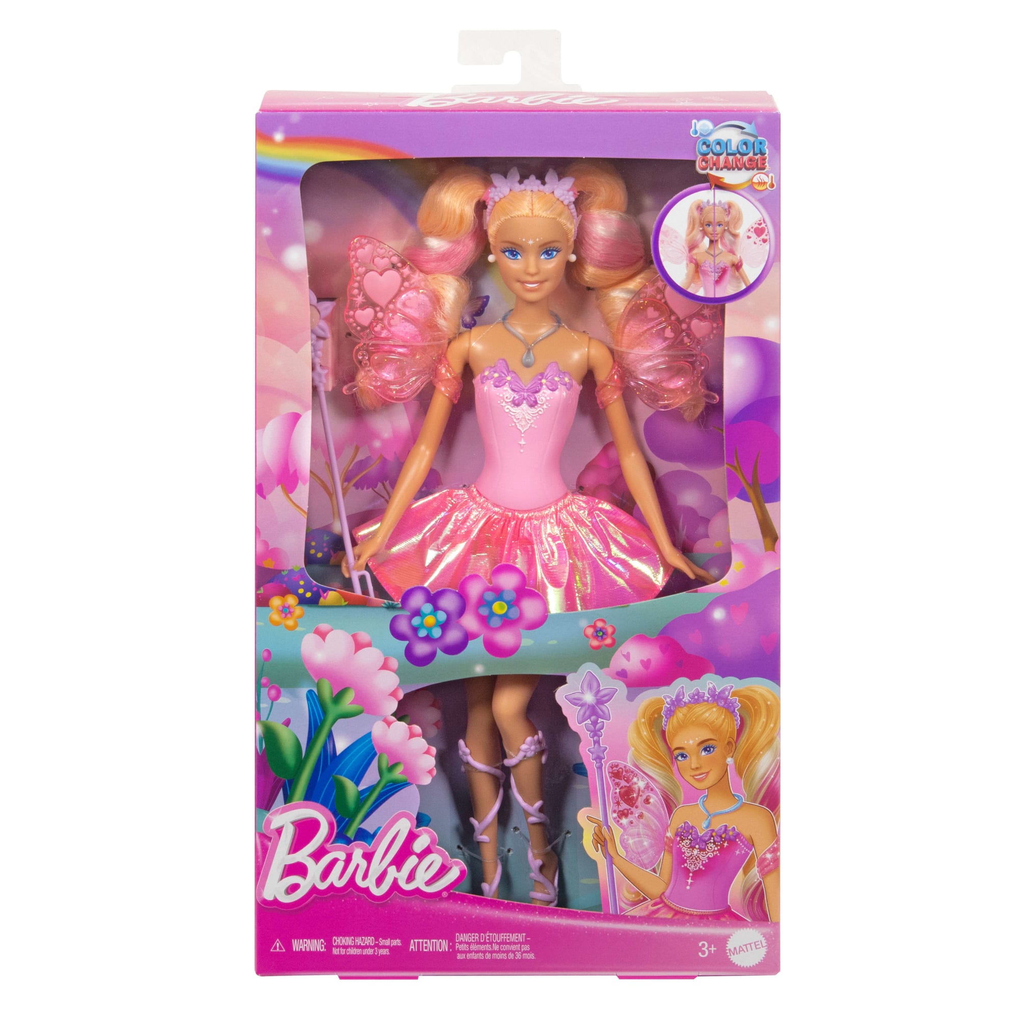 Barbie Fantasy Fairy Doll With Color-Change Wings And Outfit. includes Toy Wand With Sponge & Fashion Accessories - Image 6