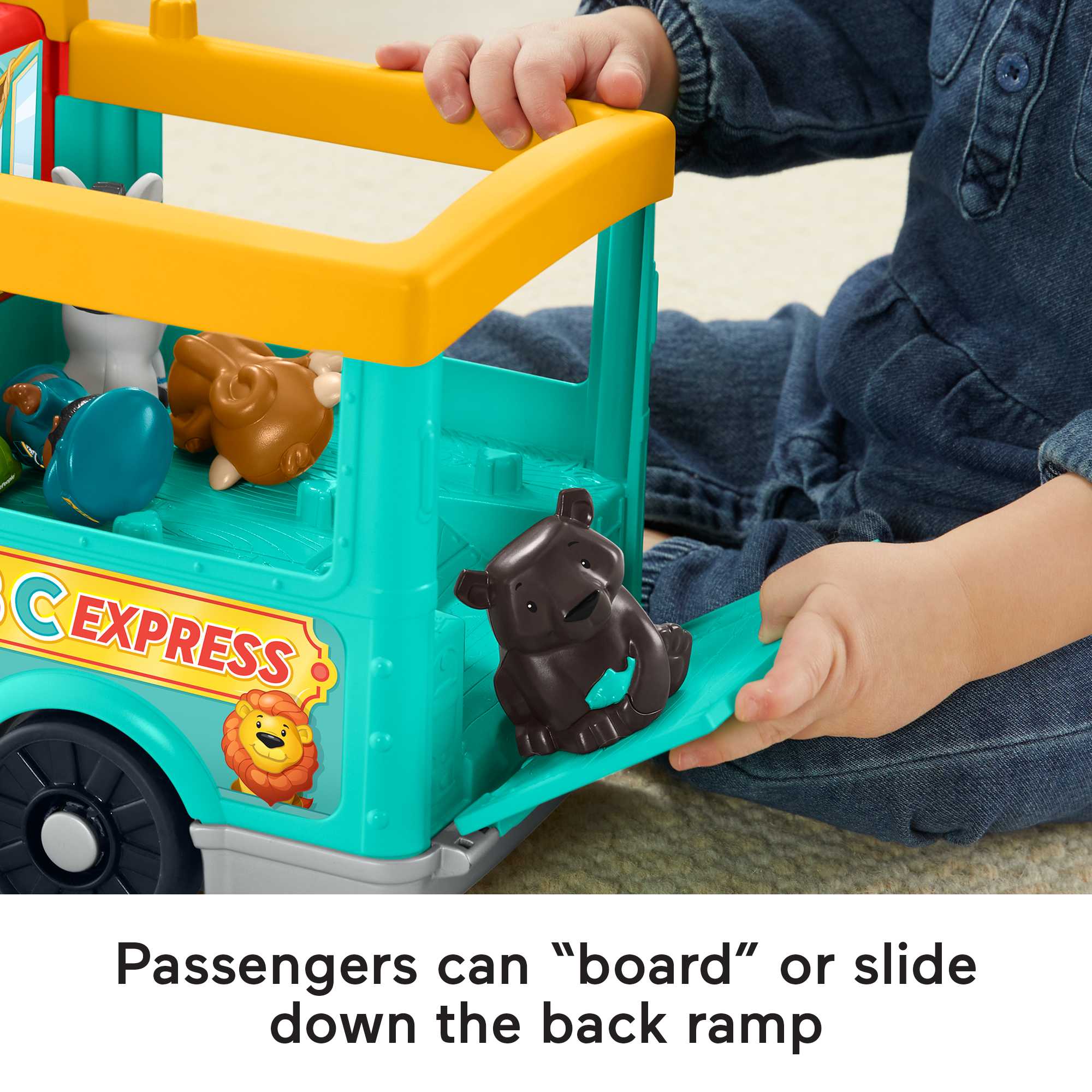 Fisher-Price Little People Big ABC Animal Train Toddler Learning Toy With Lights Music & 6 Figures - Image 5