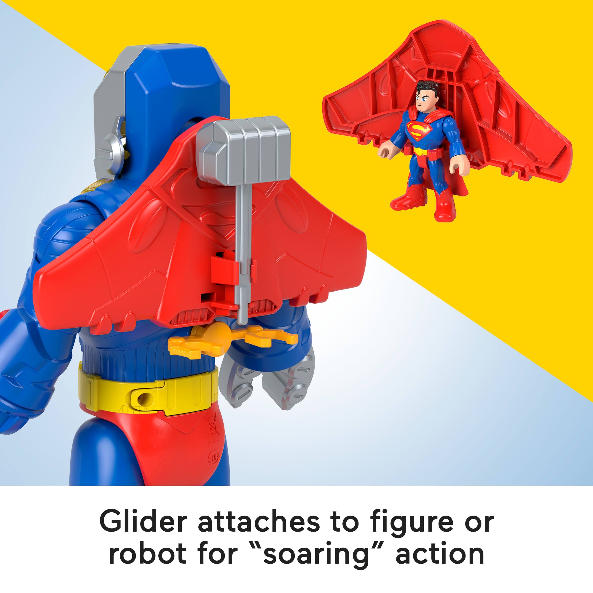 Imaginext DC Super Friends Superman insider & Exo Suit Robot With Lights & Sounds. 6 Pieces - Image 4