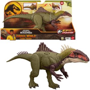 Jurassic World Battle Roarin' Becklespinax Dinosaur Action Figure Toy. Rampage Strike