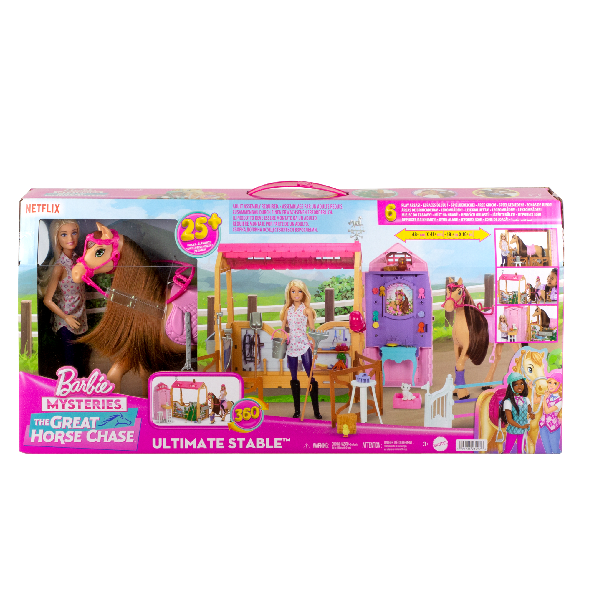 Barbie Detetive A Grande Corrida de Cavalos Conjunto de Brinquedo Estábulo dos Sonhos - Image 6